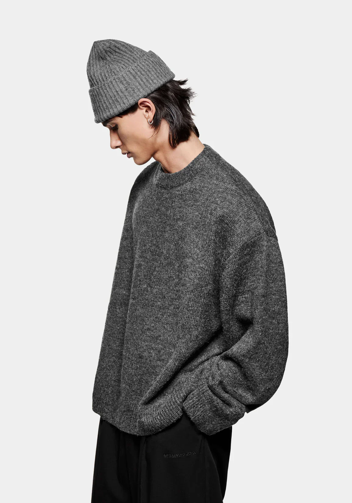 MKI Miyuki Zoku Mohair Blend Crewneck Sweater - Black - Image 2