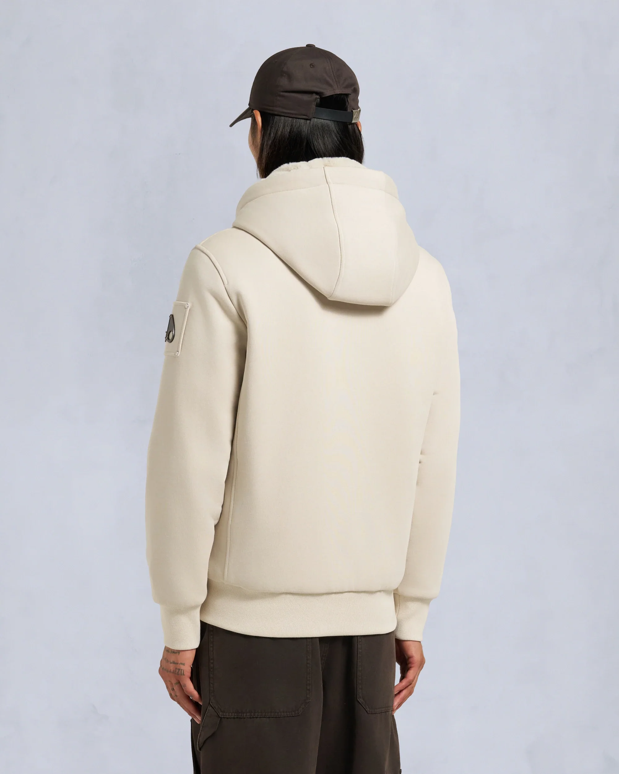 Moose Knuckles Mens Classic Bunny Hoodie - Alabaster - Image 3