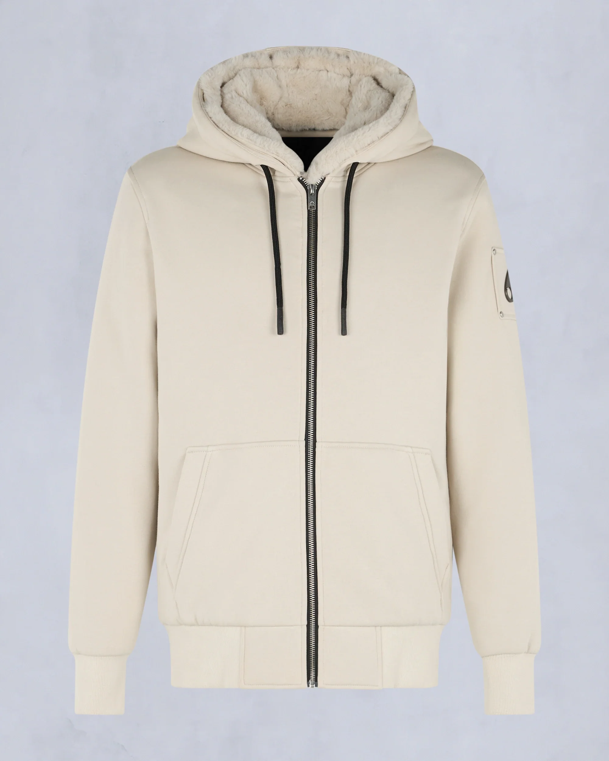 Moose Knuckles Mens Classic Bunny Hoodie - Alabaster - Image 5