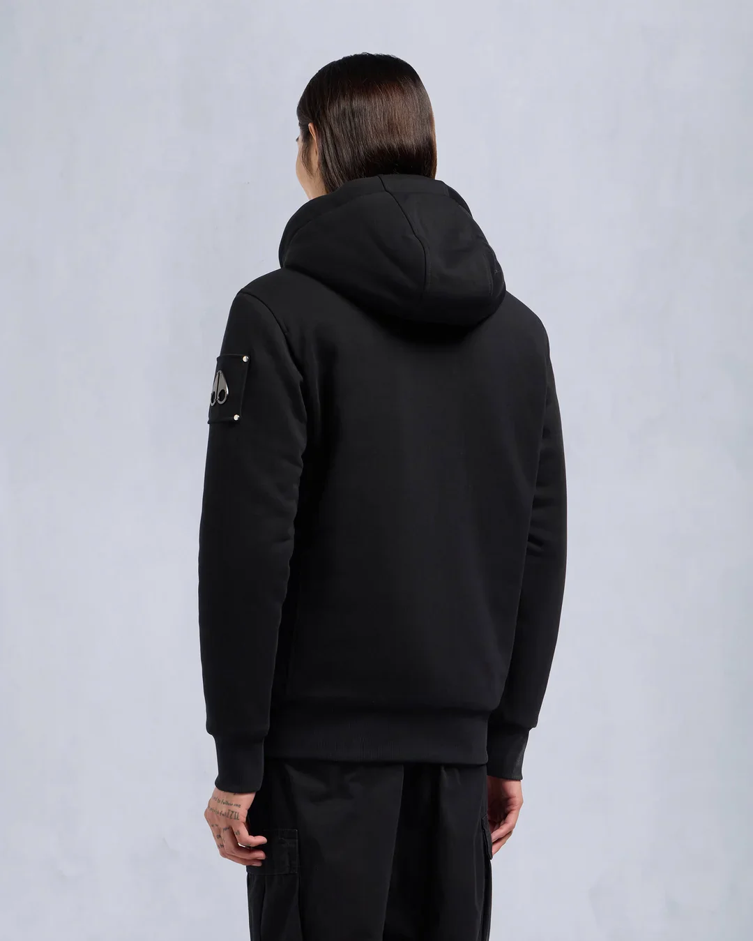 Moose Knuckles Mens Classic Bunny Hoodie - Black - Image 3