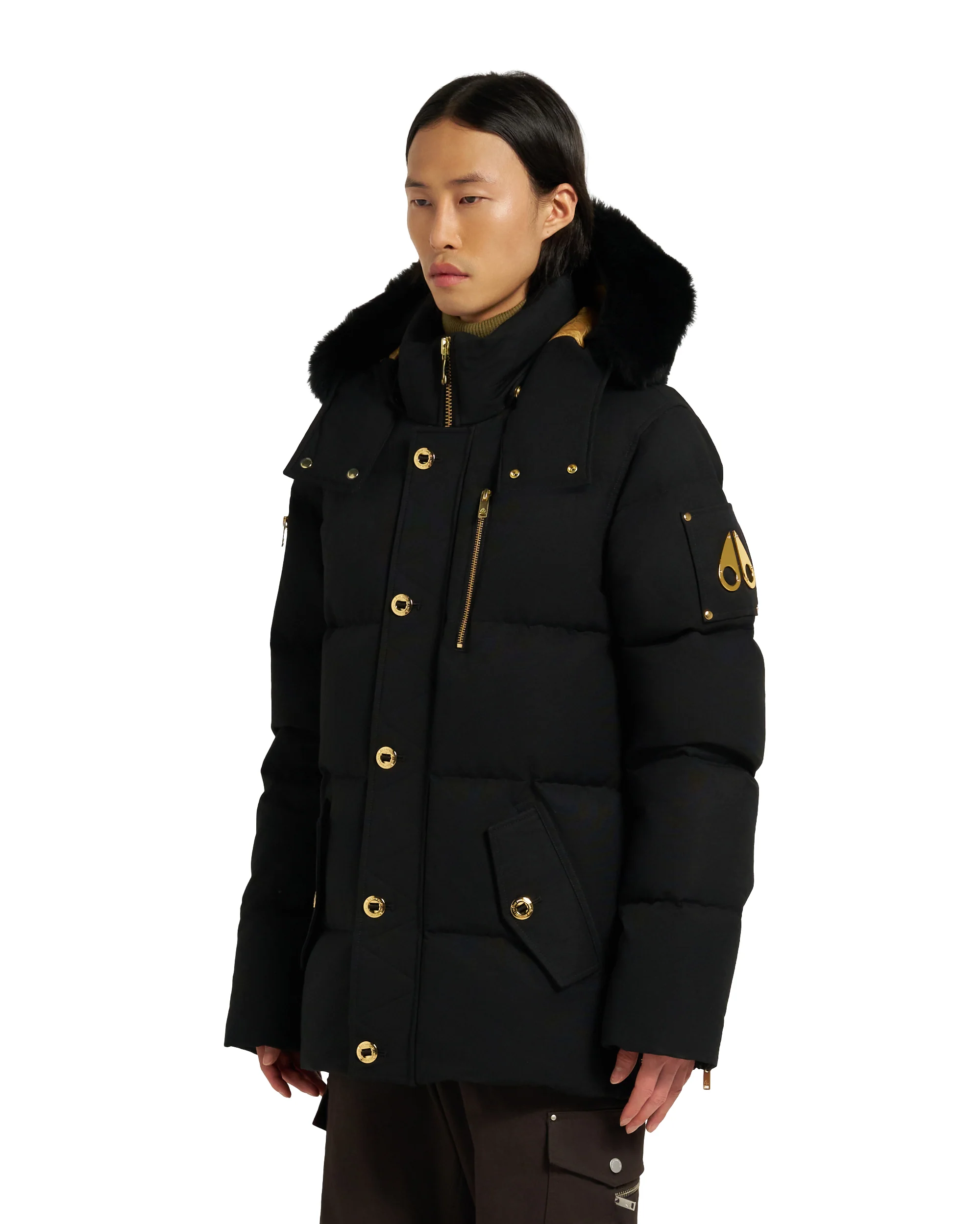 Moose Knuckles Mens Down Jacket Gold 3Q - Black/Black - Image 2