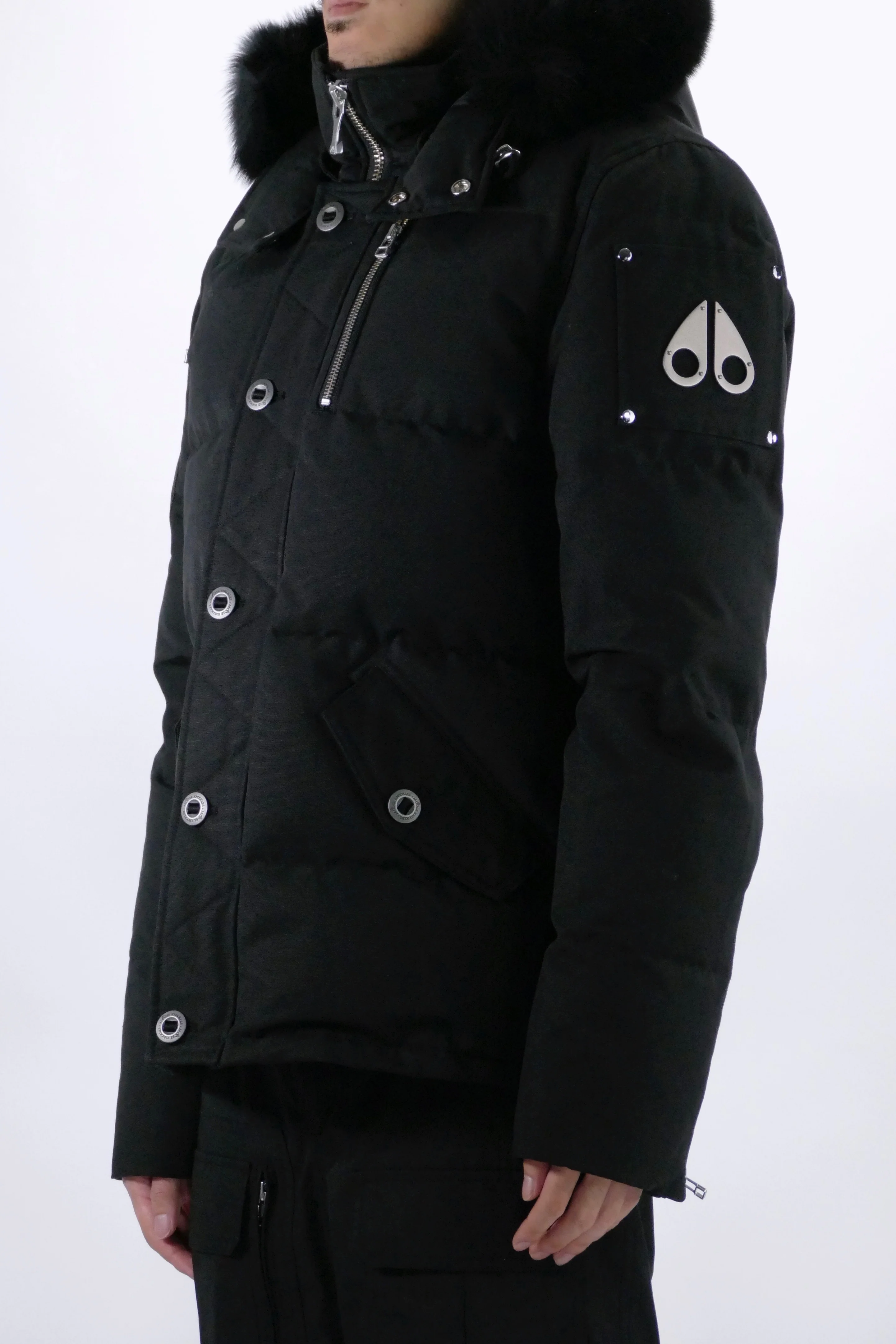Moose Knuckles Mens Down *Parka 3Q - Black/Black - Image 2