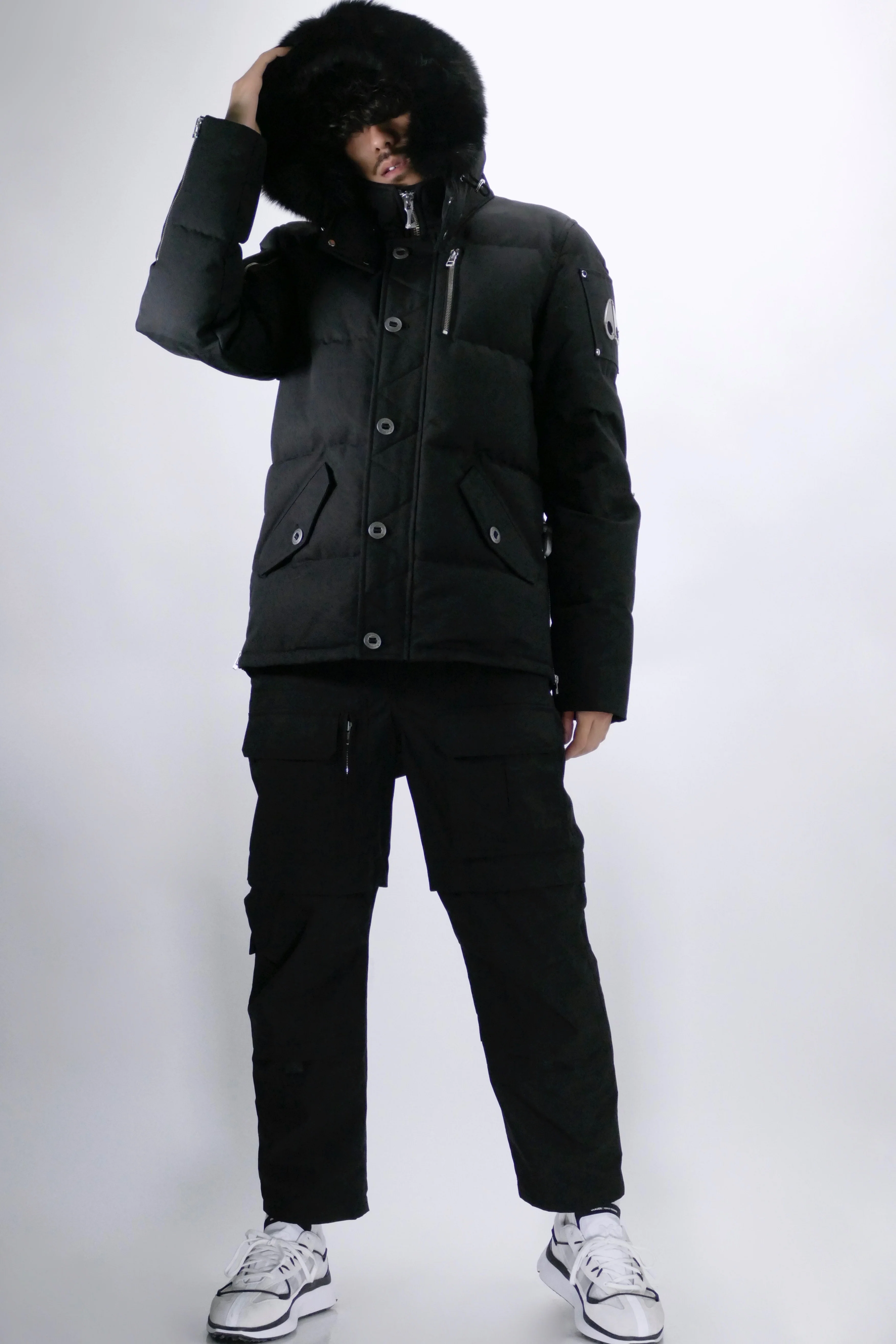 Moose Knuckles Mens Down *Parka 3Q - Black/Black - Image 4