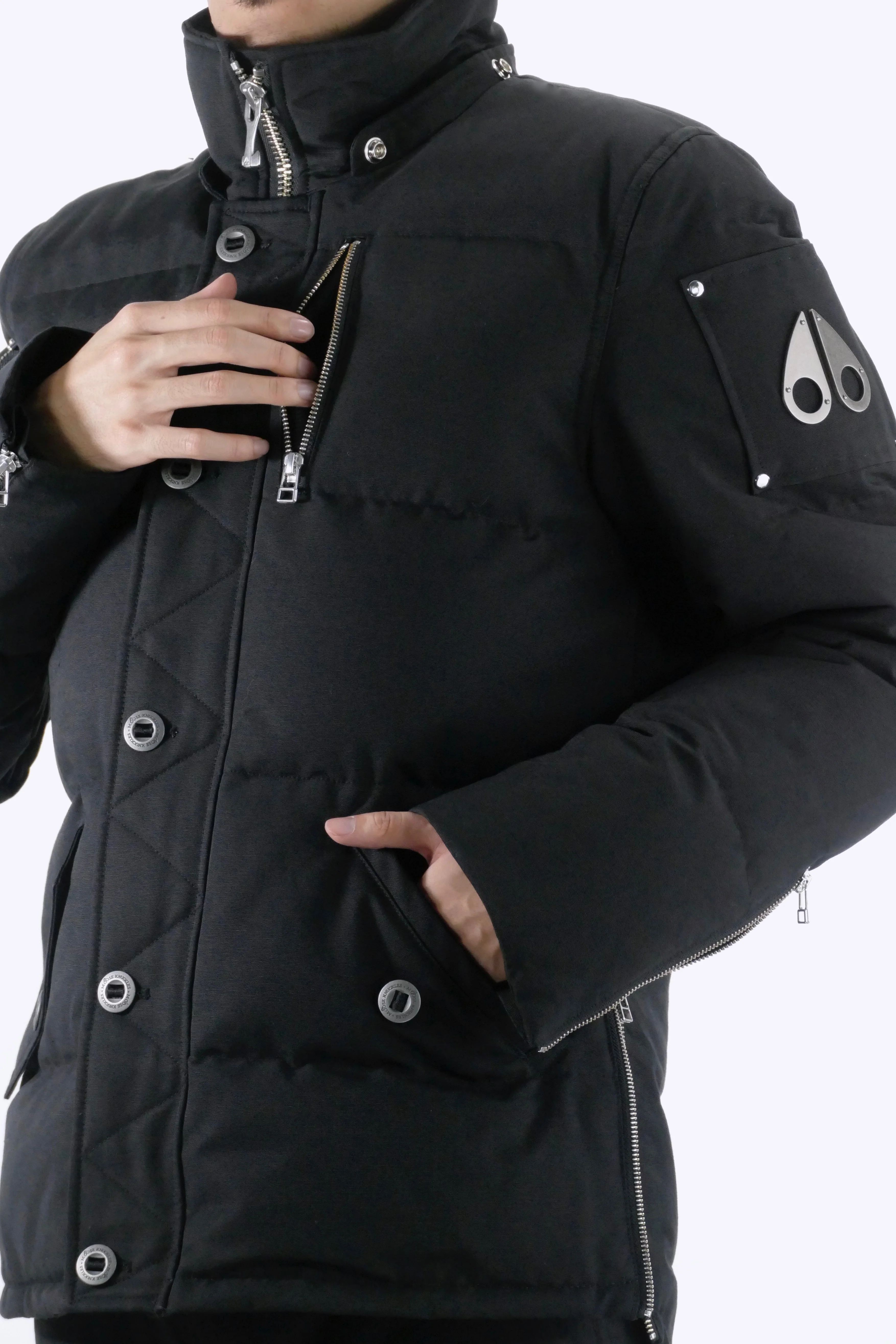 Moose Knuckles Mens Down *Parka 3Q - Black/Black - Image 5