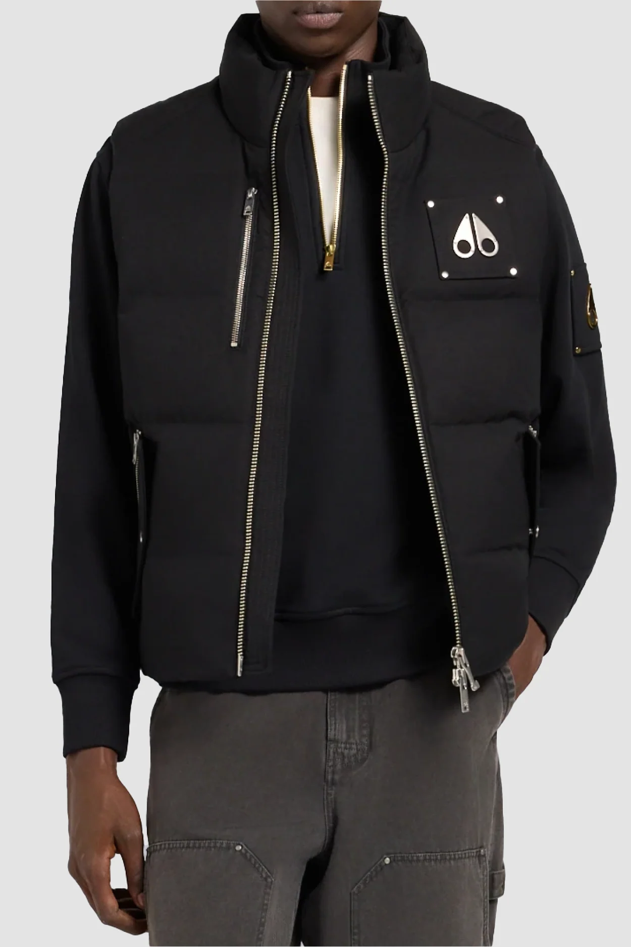 Moose Knuckles Mens Down Vest Westmount - Black/Black
