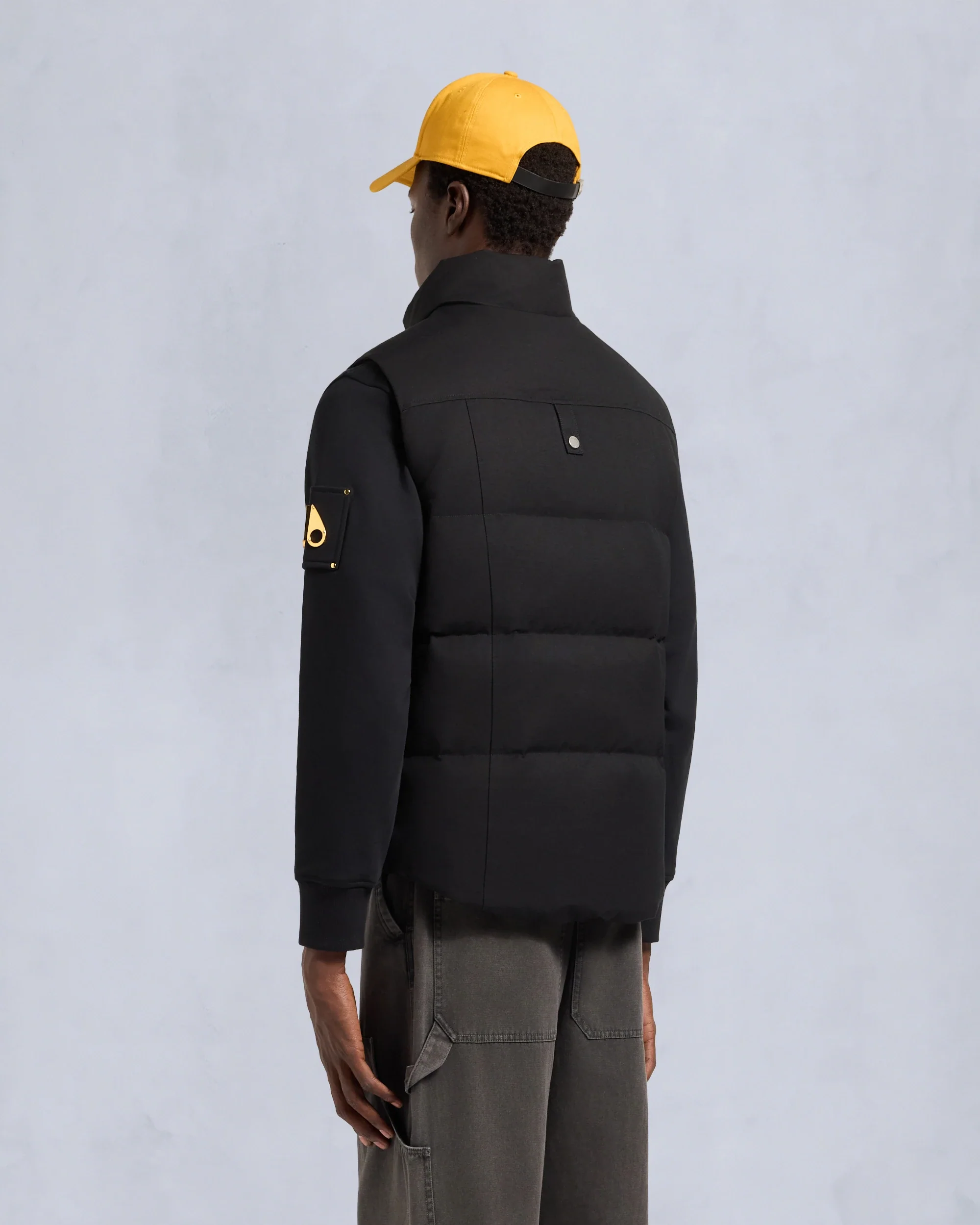 Moose Knuckles Mens Down Vest Westmount - Black/Black - Image 3