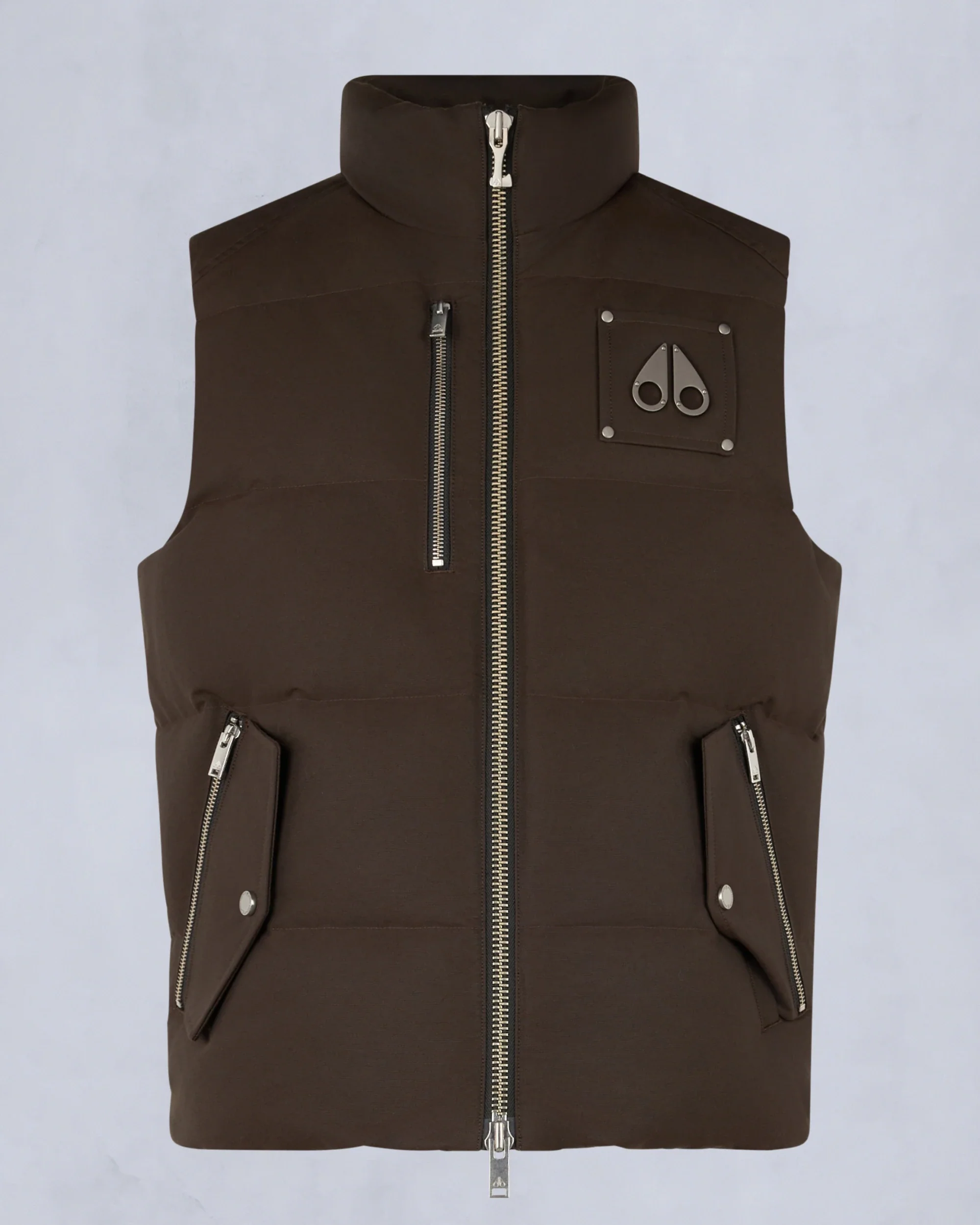 Moose Knuckles Mens Down Vest Westmount - Espresso/Alabaster - Image 4