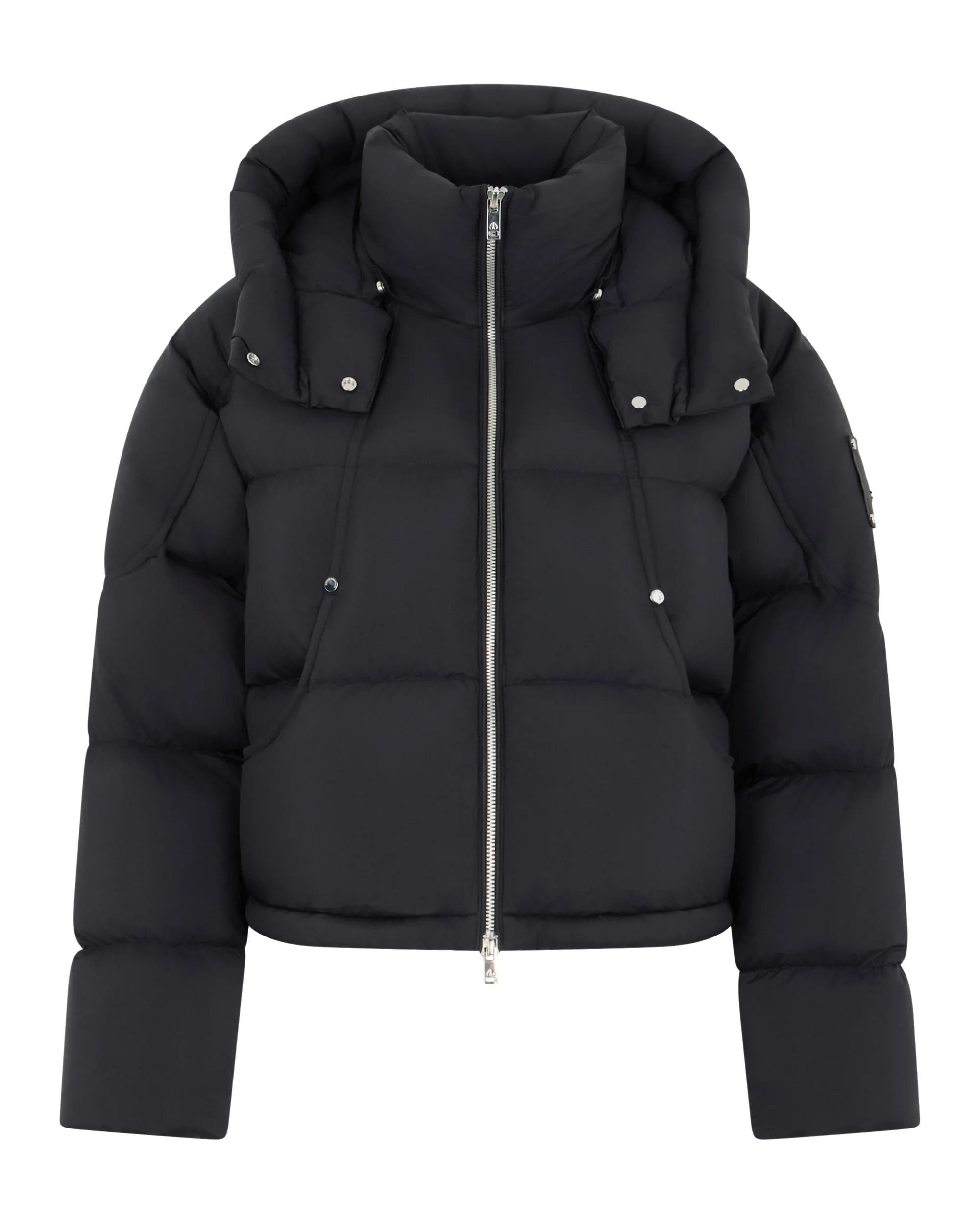 Moose Knuckles Womens Down Bomber Akai Cropped - Black - Image 6