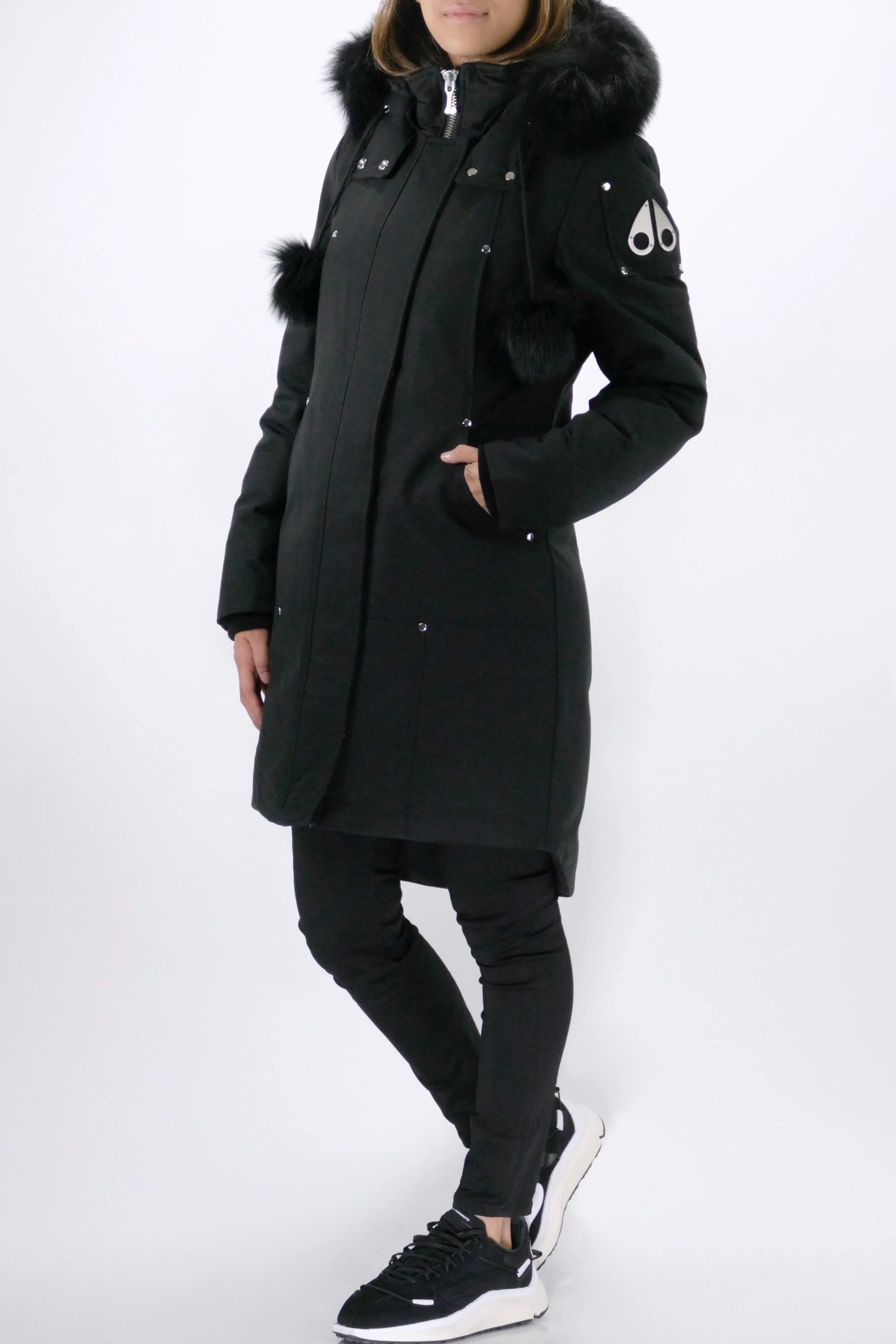 Moose Knuckles Womens Down *Parka Stirling - Black/Black - Image 2