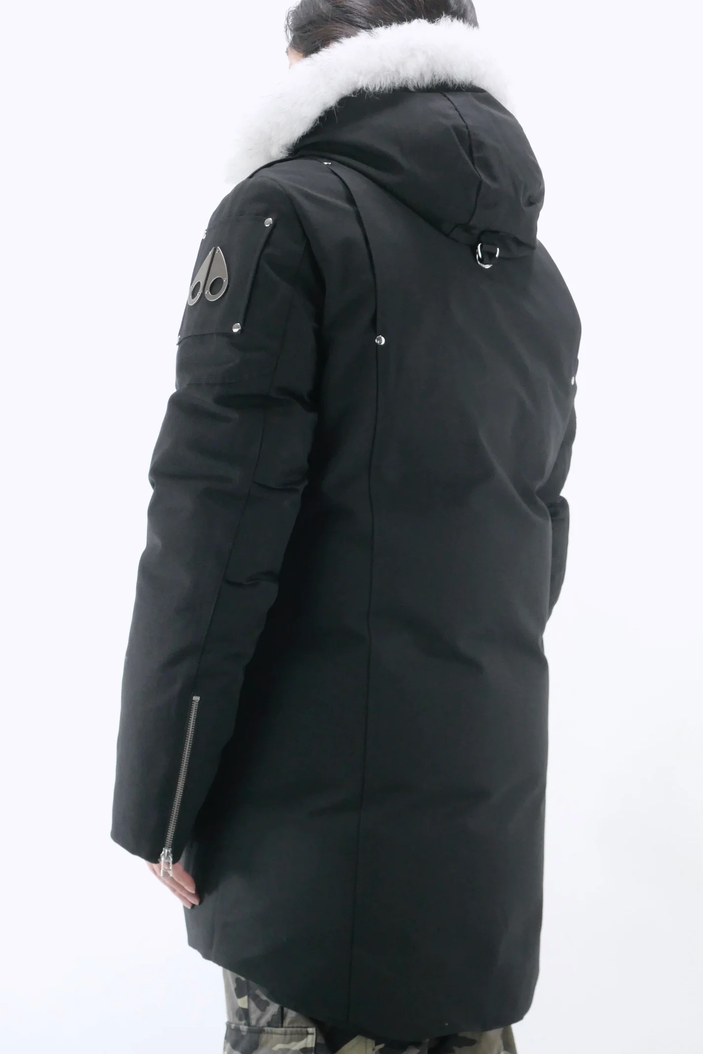 Moose Knuckles Mens Down *Parka Stirling Shearling - Black/Natural - Image 3