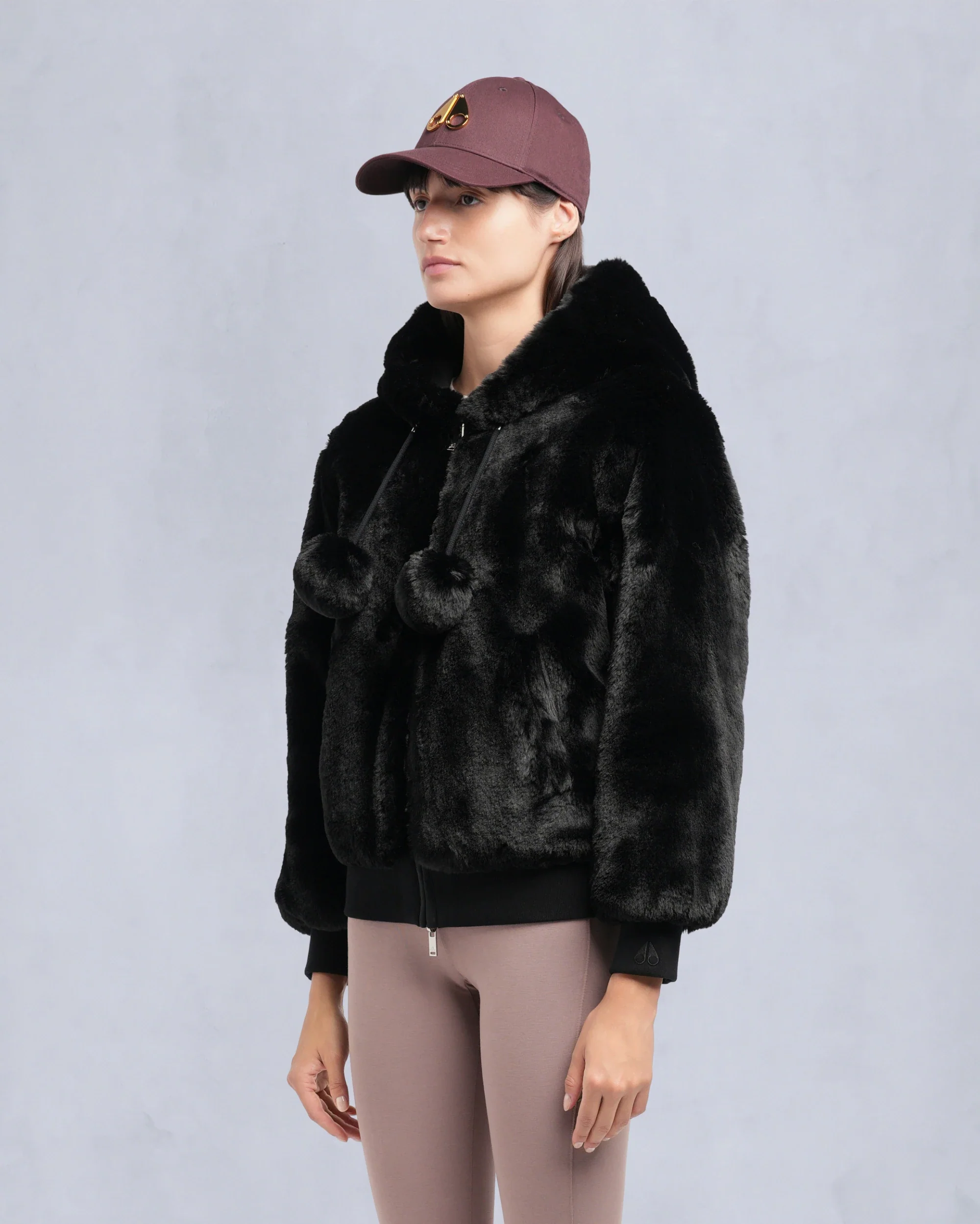 Moose Knuckles Womens Eco Jacket Mealy Reversible Bunny - Black/Black - Image 2