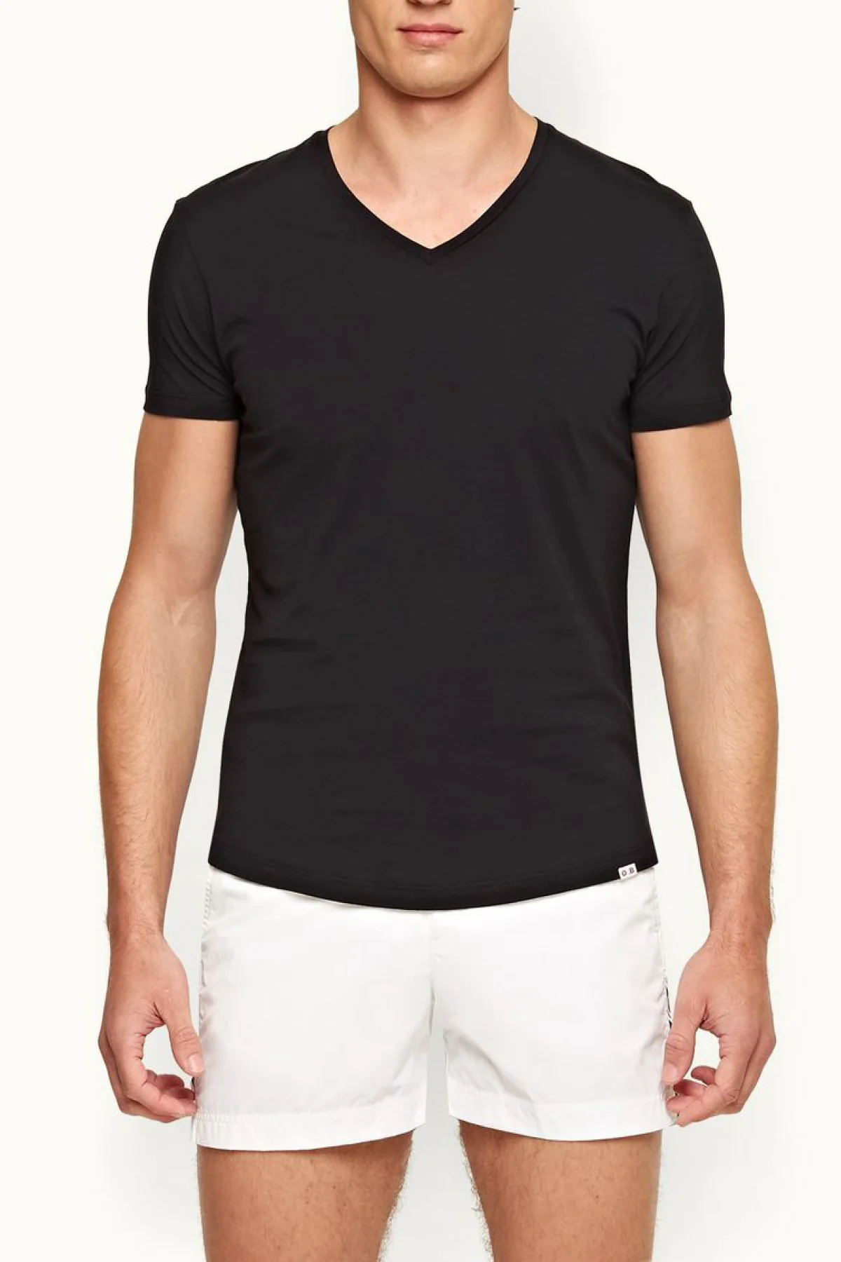 Orlebar Brown OB-V Neck Tee - Black