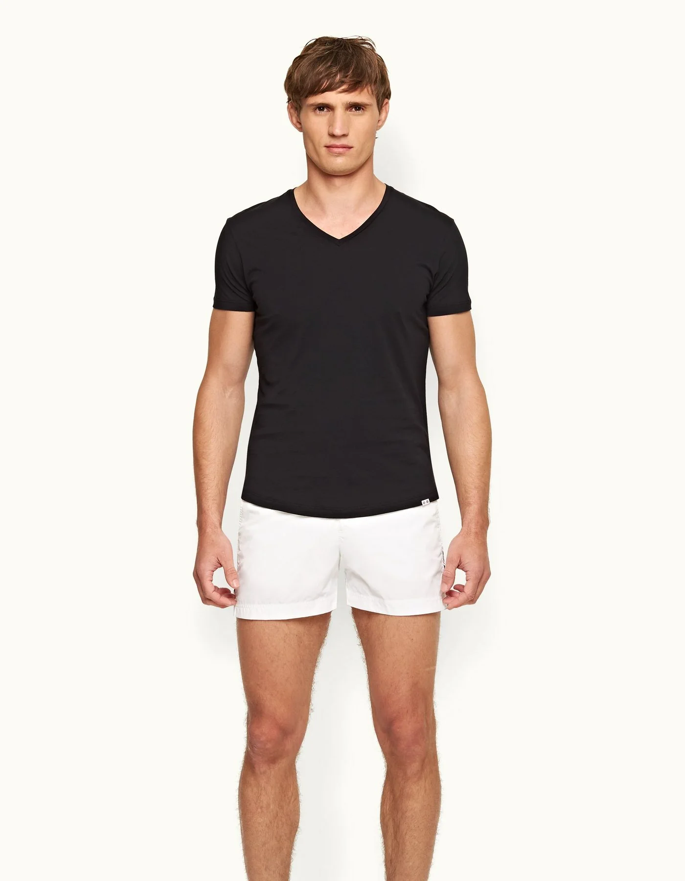 Orlebar Brown OB-V Neck Tee - Black - Image 2