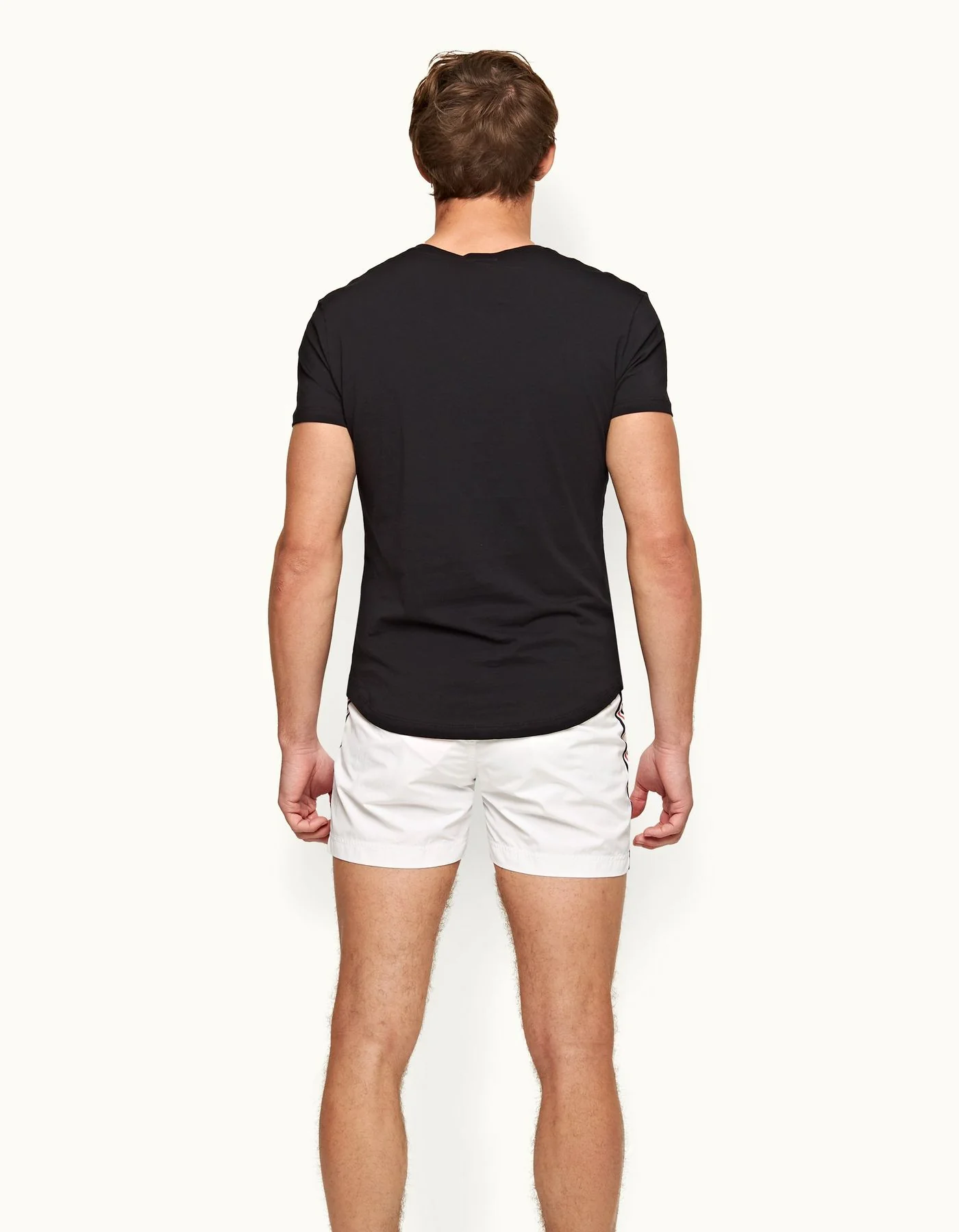 Orlebar Brown OB-V Neck Tee - Black - Image 3