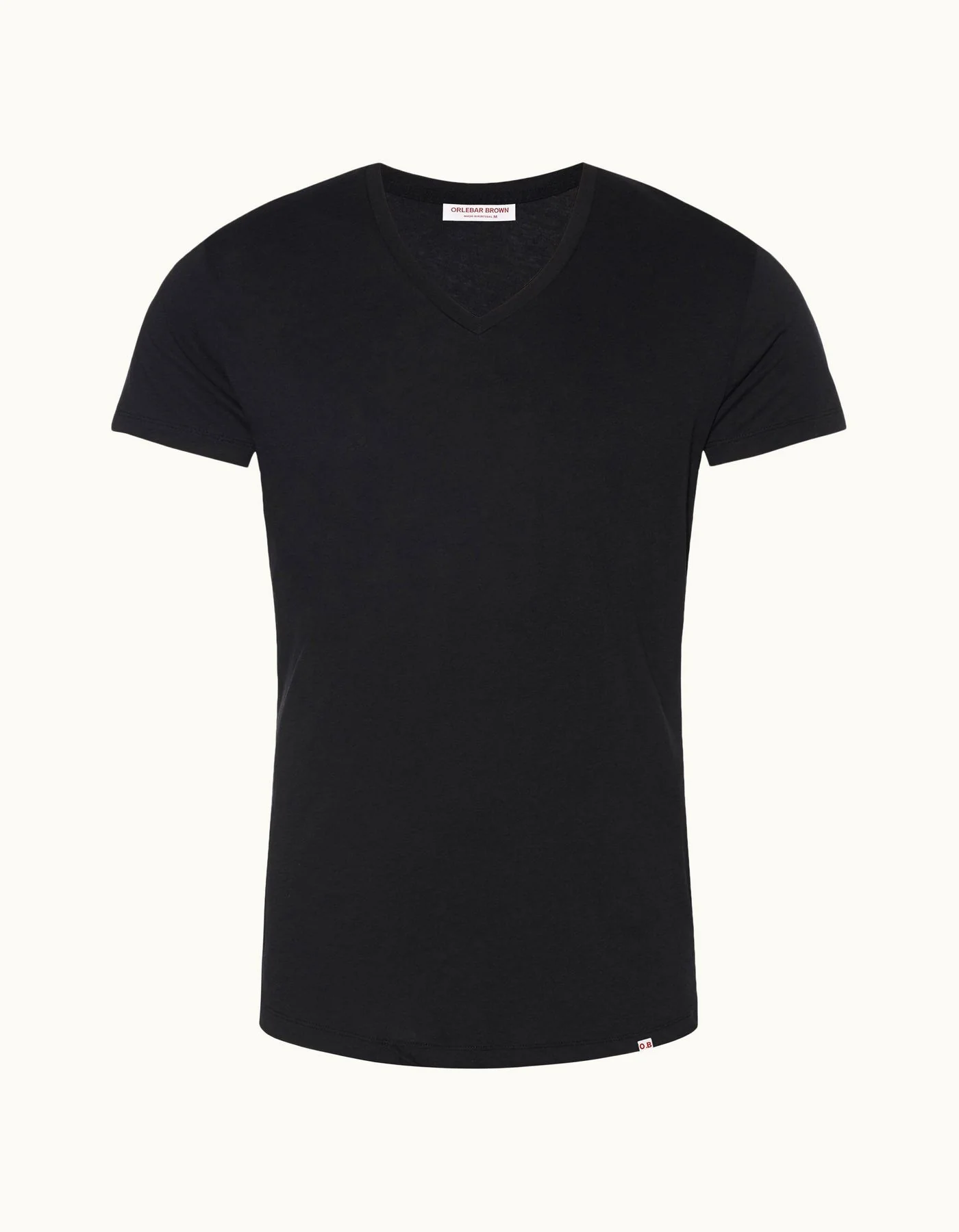 Orlebar Brown OB-V Neck Tee - Black - Image 4