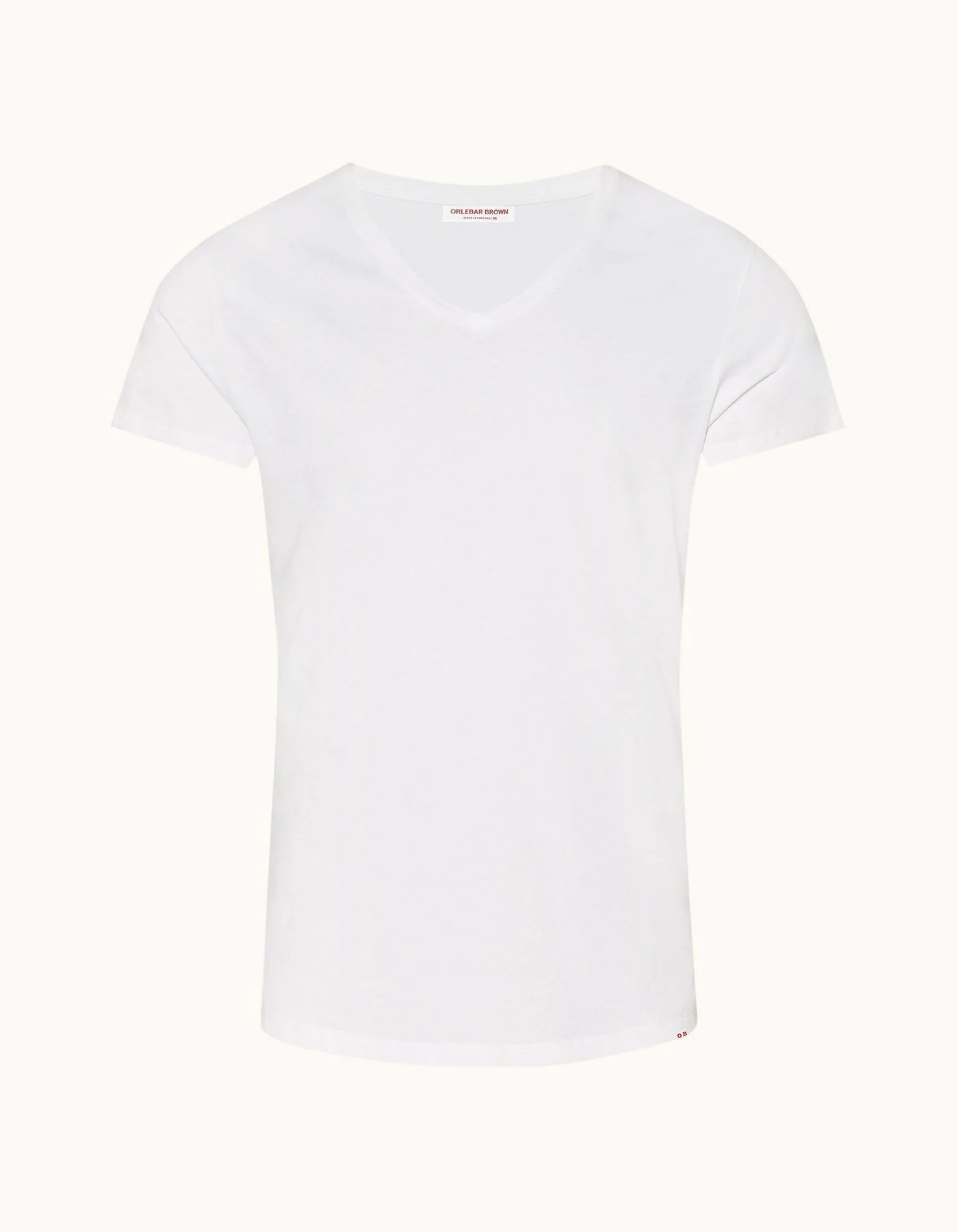 Orlebar Brown OB-V Neck Tee - White - Image 4