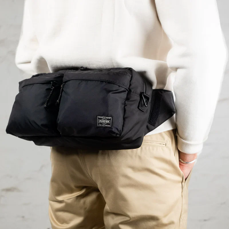 Porter Force 2Way Waist Bag - Black - Image 8