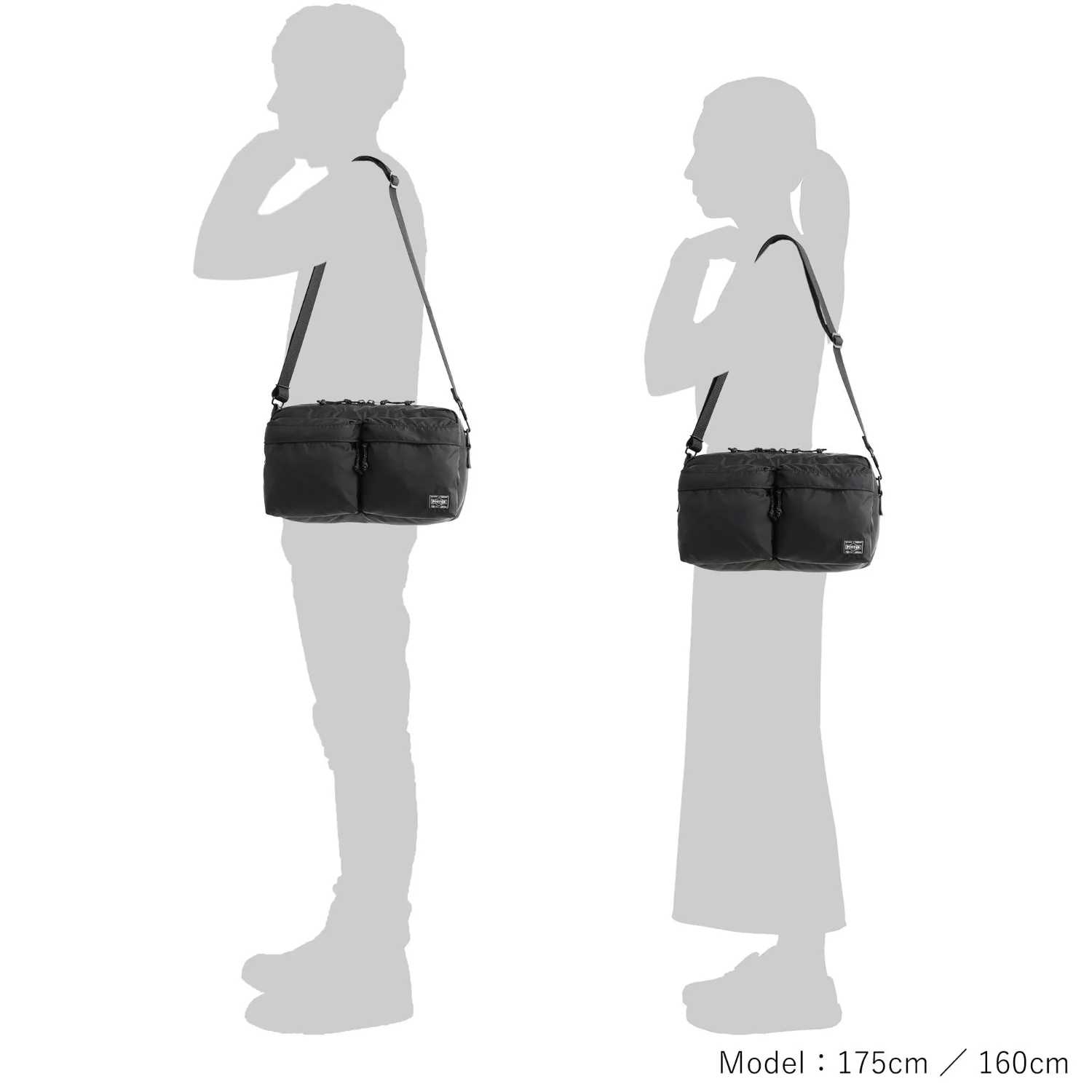 Porter Force 2Way Waist Bag - Black - Image 9