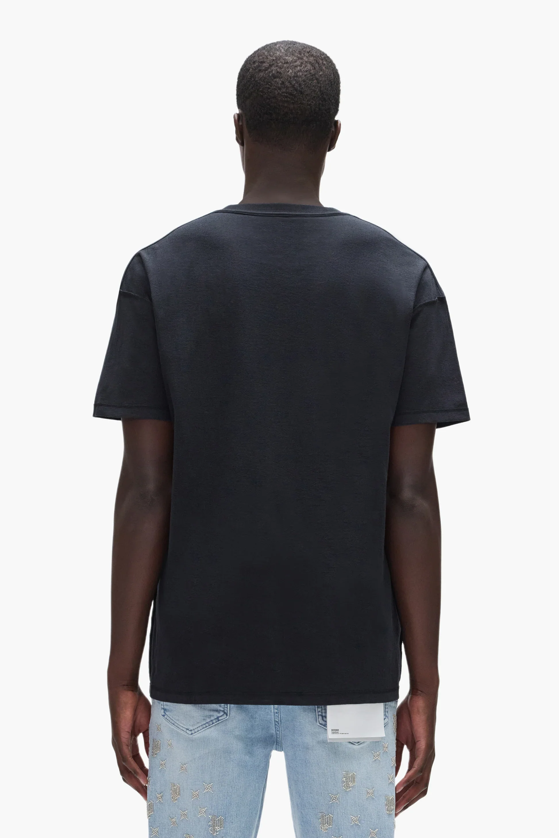 Purple Brand Crystal Plaque Tee - Black - Image 3