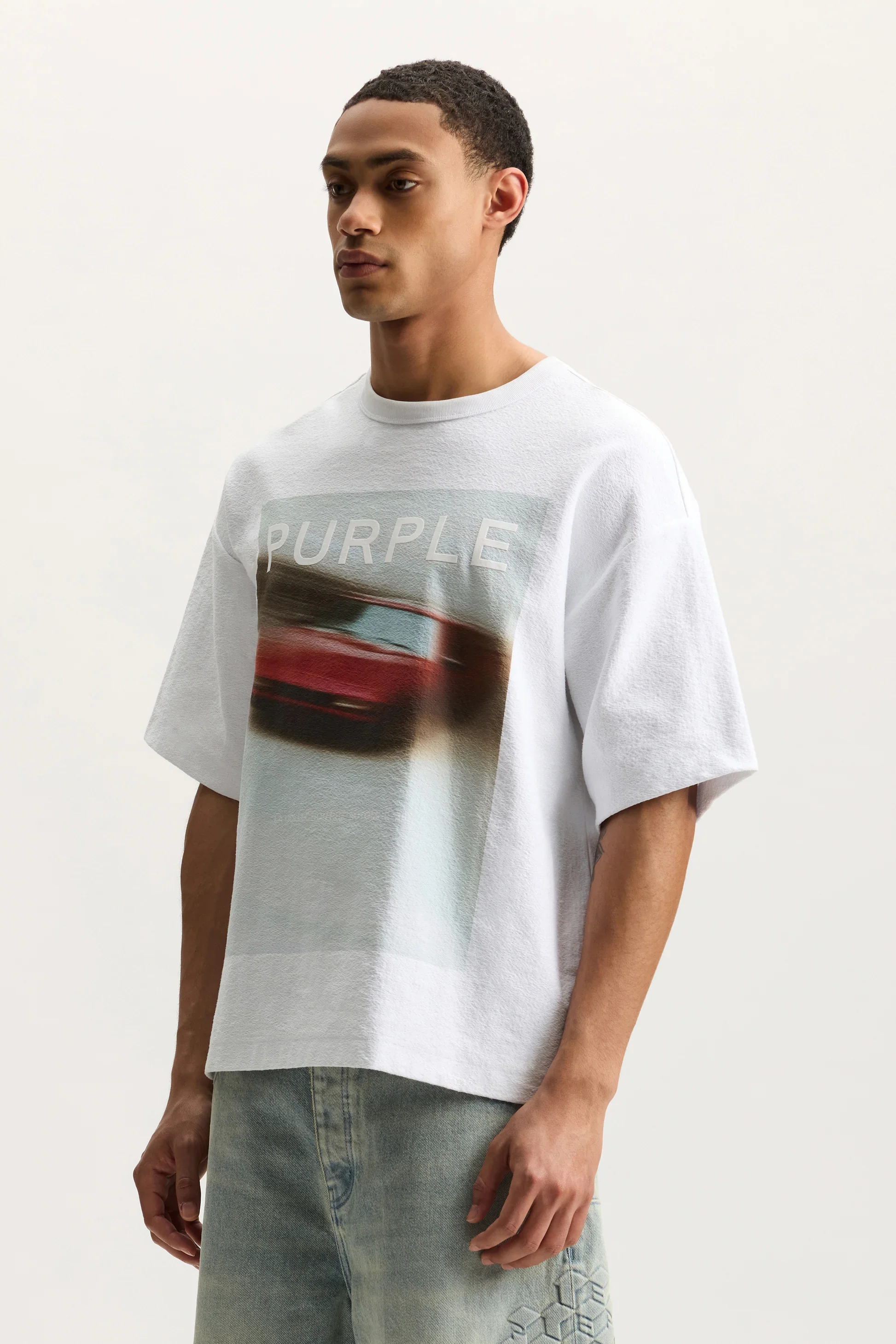 Purple Brand  M1057-HTWD Tunnel Vision Tee - White - Image 2