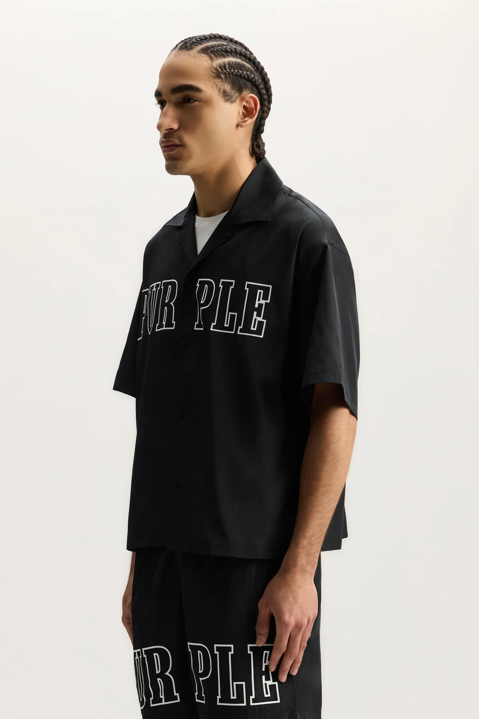 Purple Brand M3021-POBS Wordmark Outline Shirt - Black - Image 2
