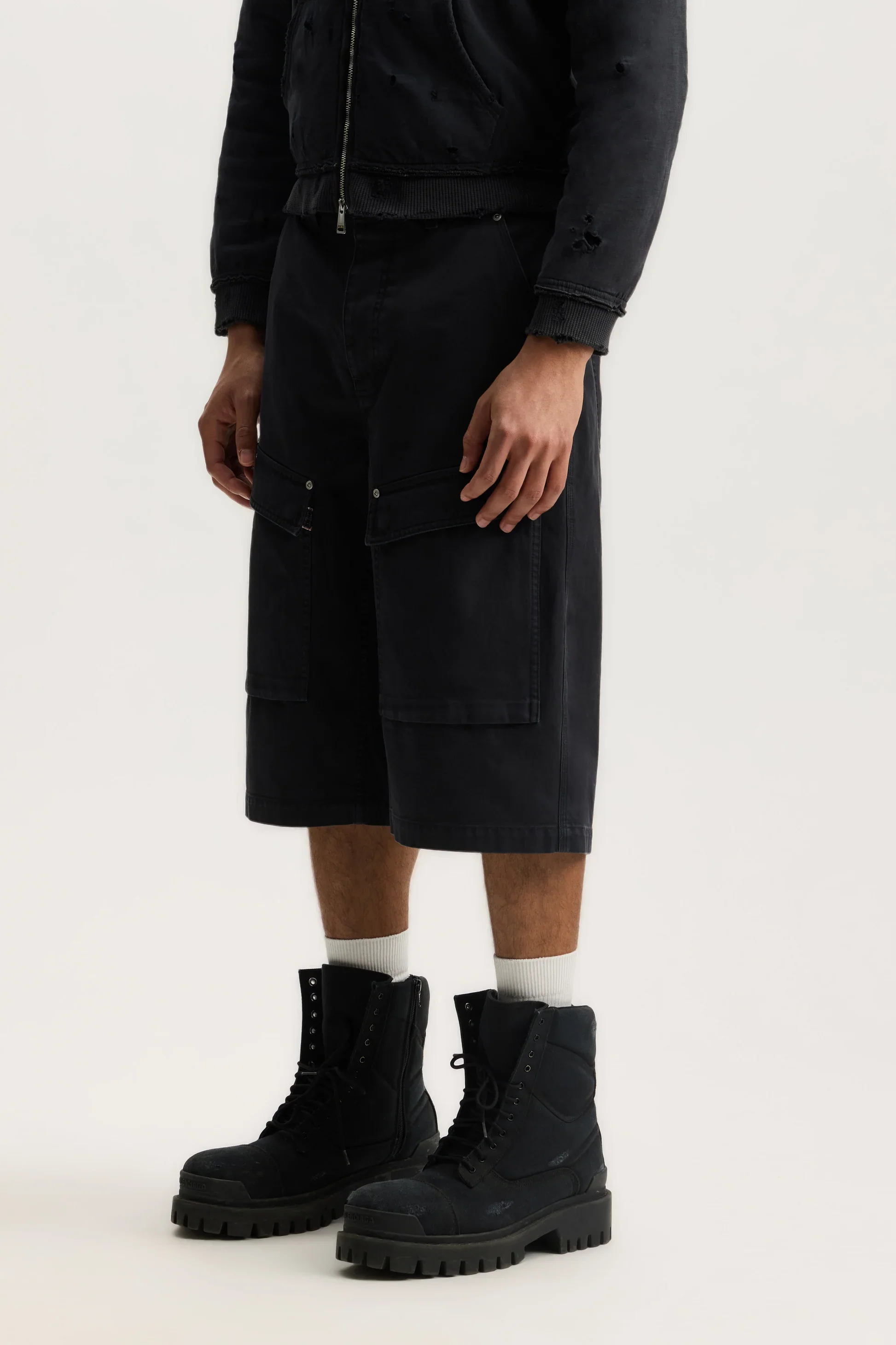 Purple Brand M5024-PBCS Big Cargo Short - Black - Image 2