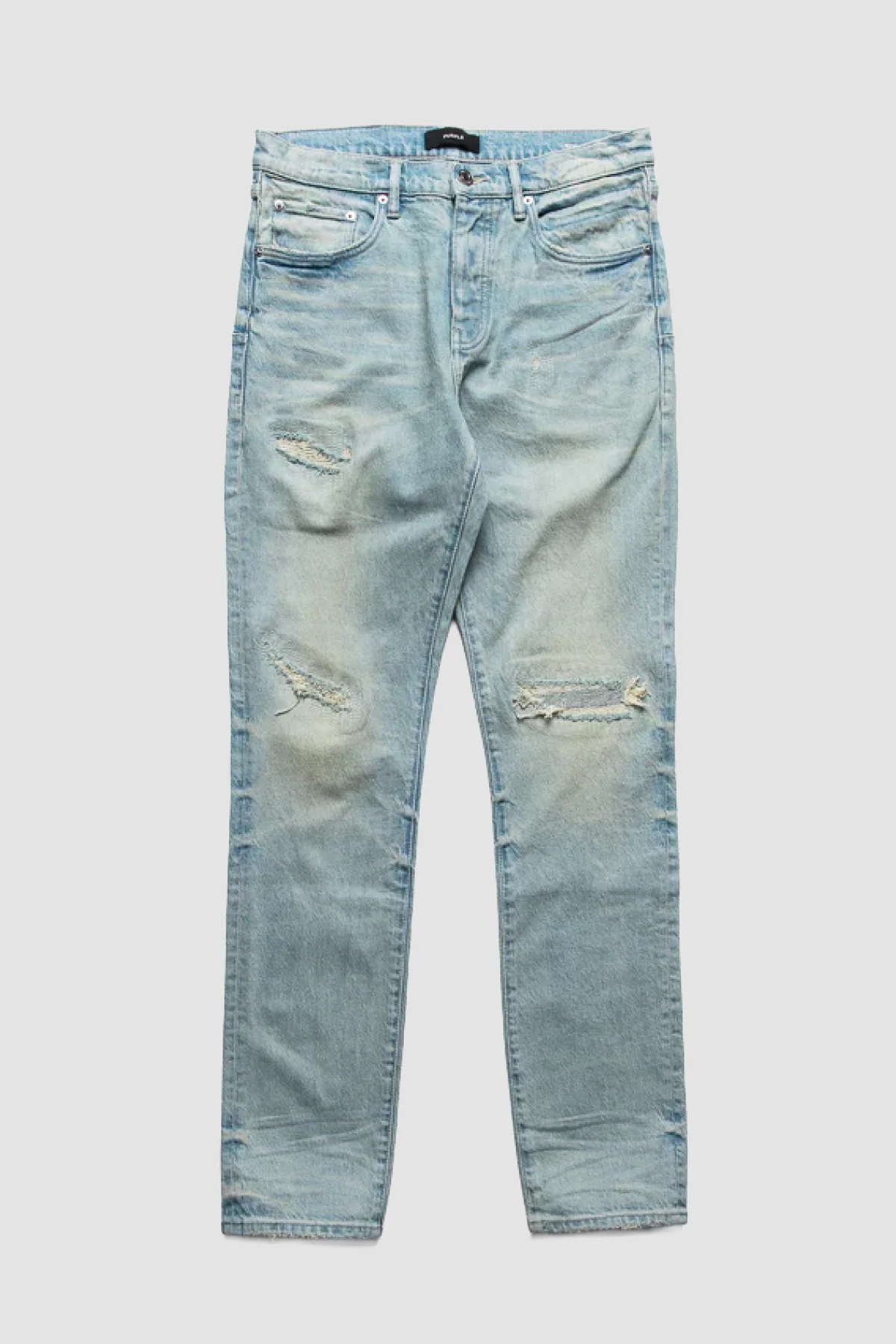 Purple Brand P005 Heavy Destroyed Jeans - Light Indigo