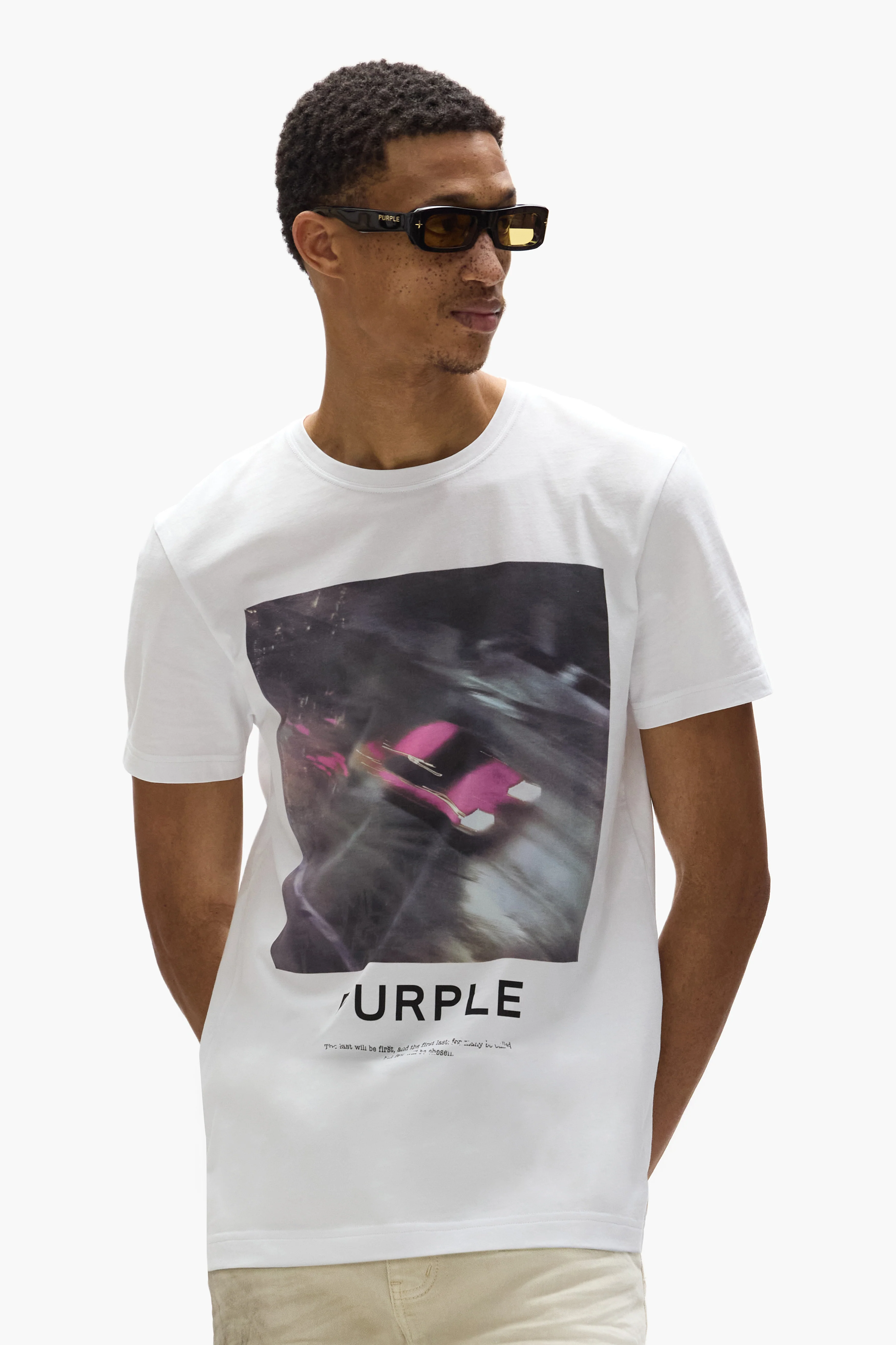 Purple Brand Speed Tee - White - Image 4
