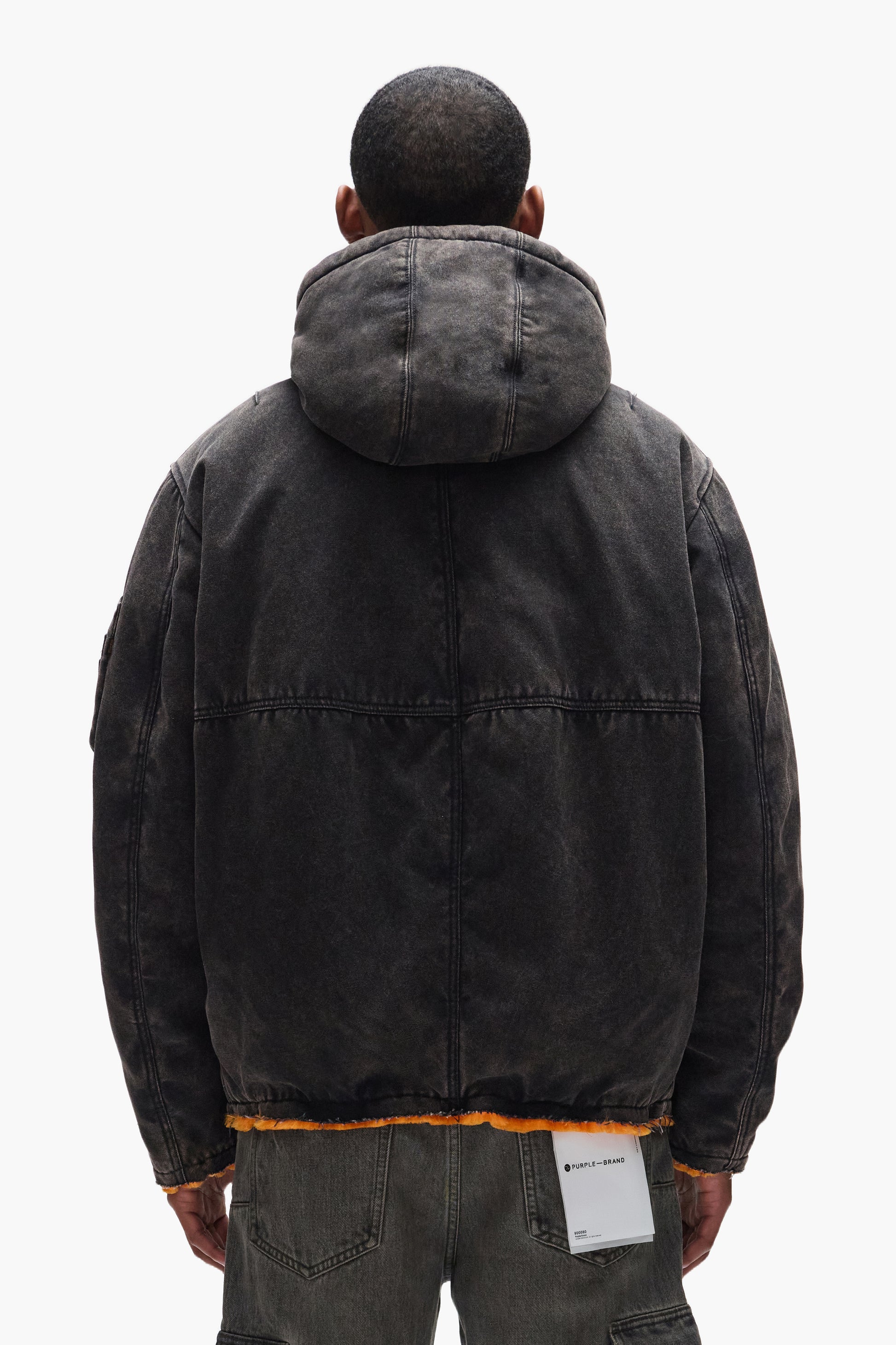 Purple Brand X Alpha Industries Bomber Jacket - Black - Image 2