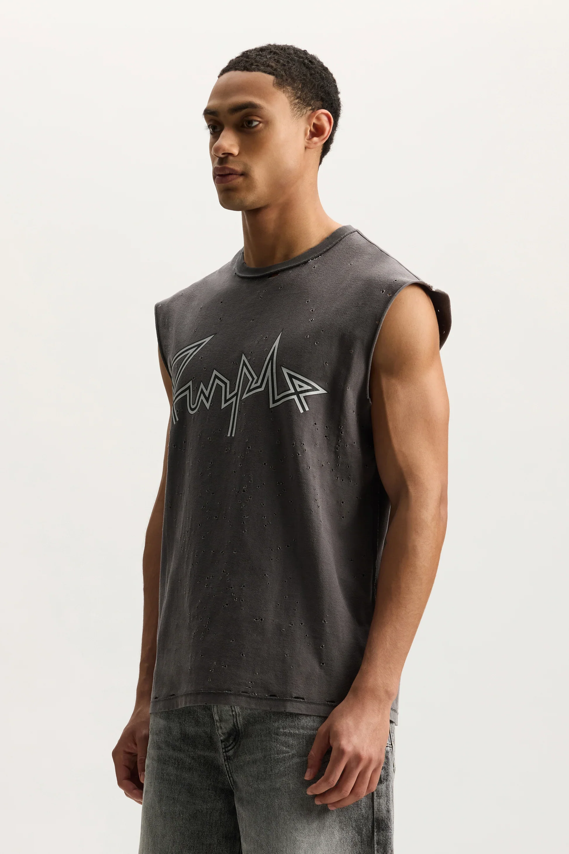 Purple Brand P103-TJSP Voltage Script Tank - Gray - Image 2