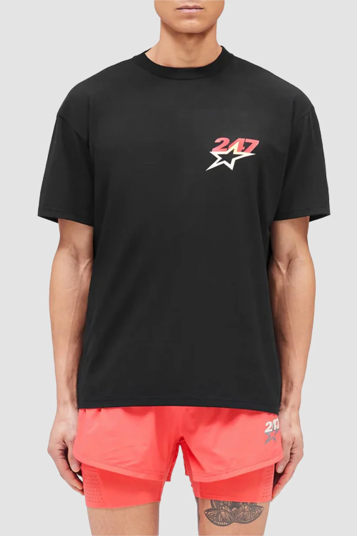 Represent 247 Team 247 Star OS Tee - Jet Black