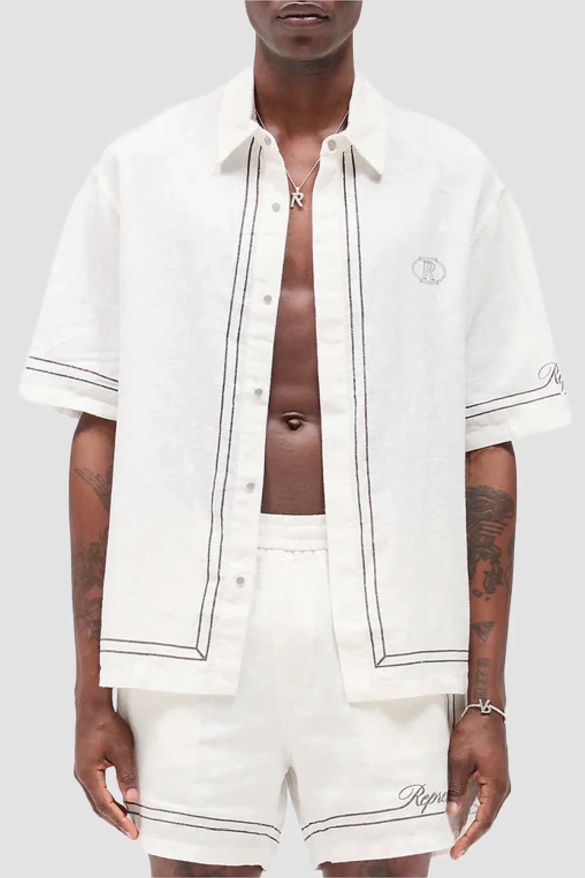 Represent Border Shirt - White