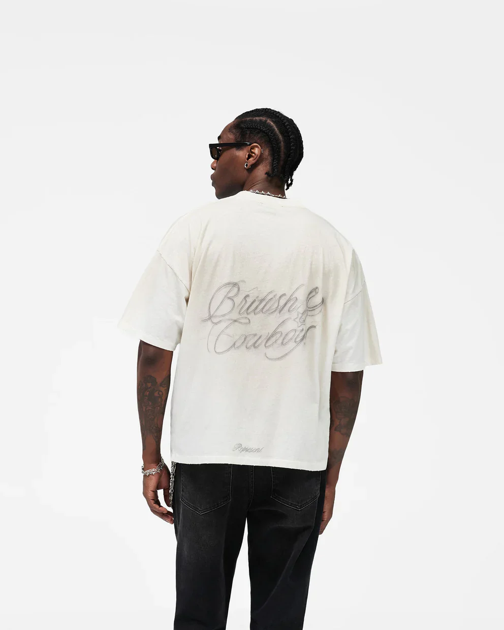 Represent British Cowboys Tee - Washed Ecru - Image 3