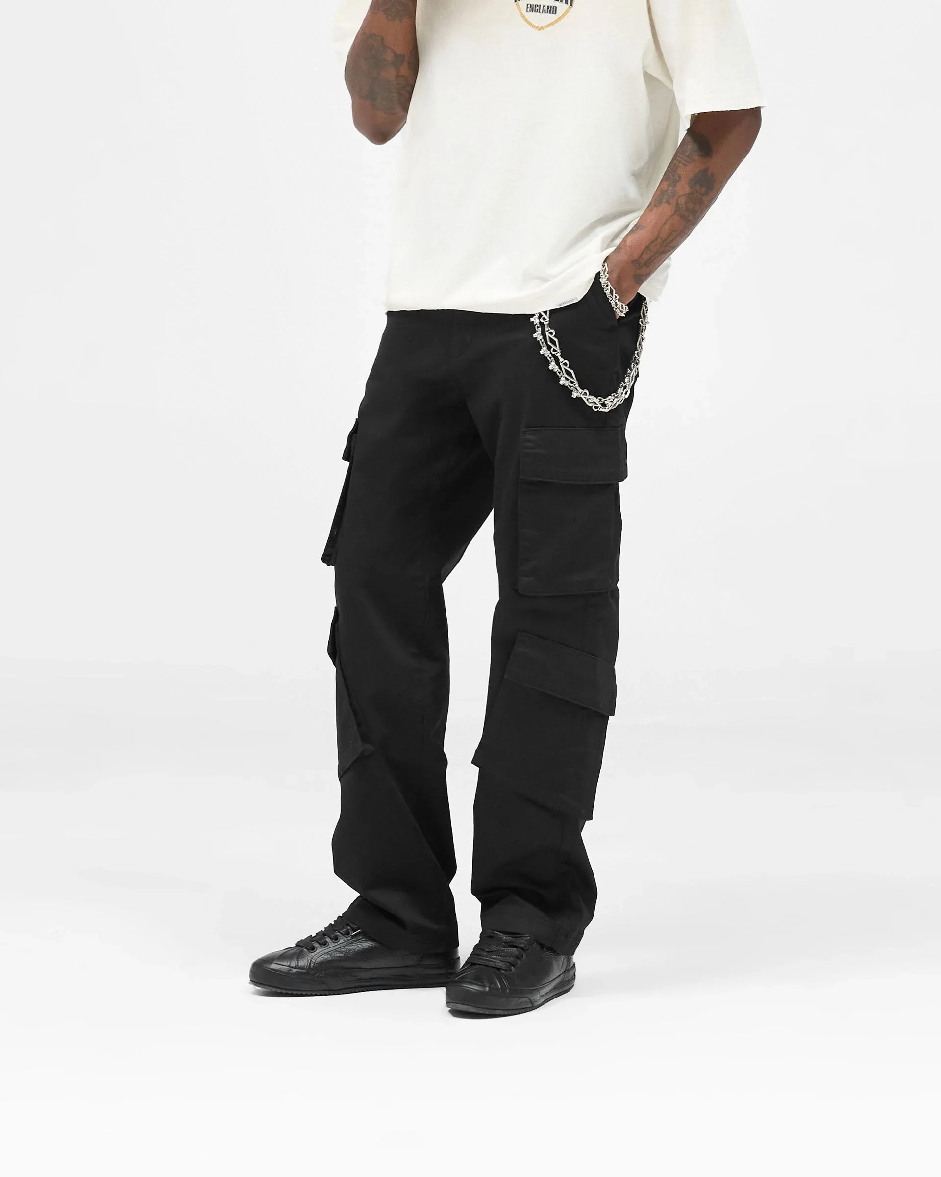Represent Cargo Pants - Jet Black - Image 2