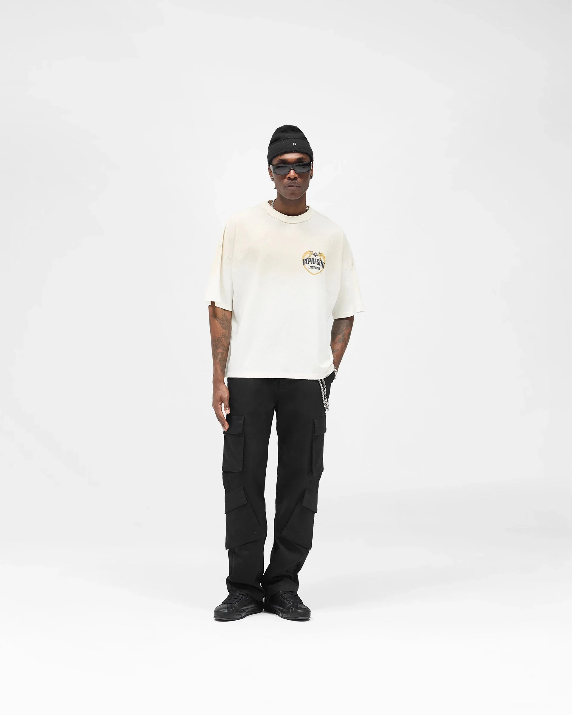Represent Cargo Pants - Jet Black - Image 4