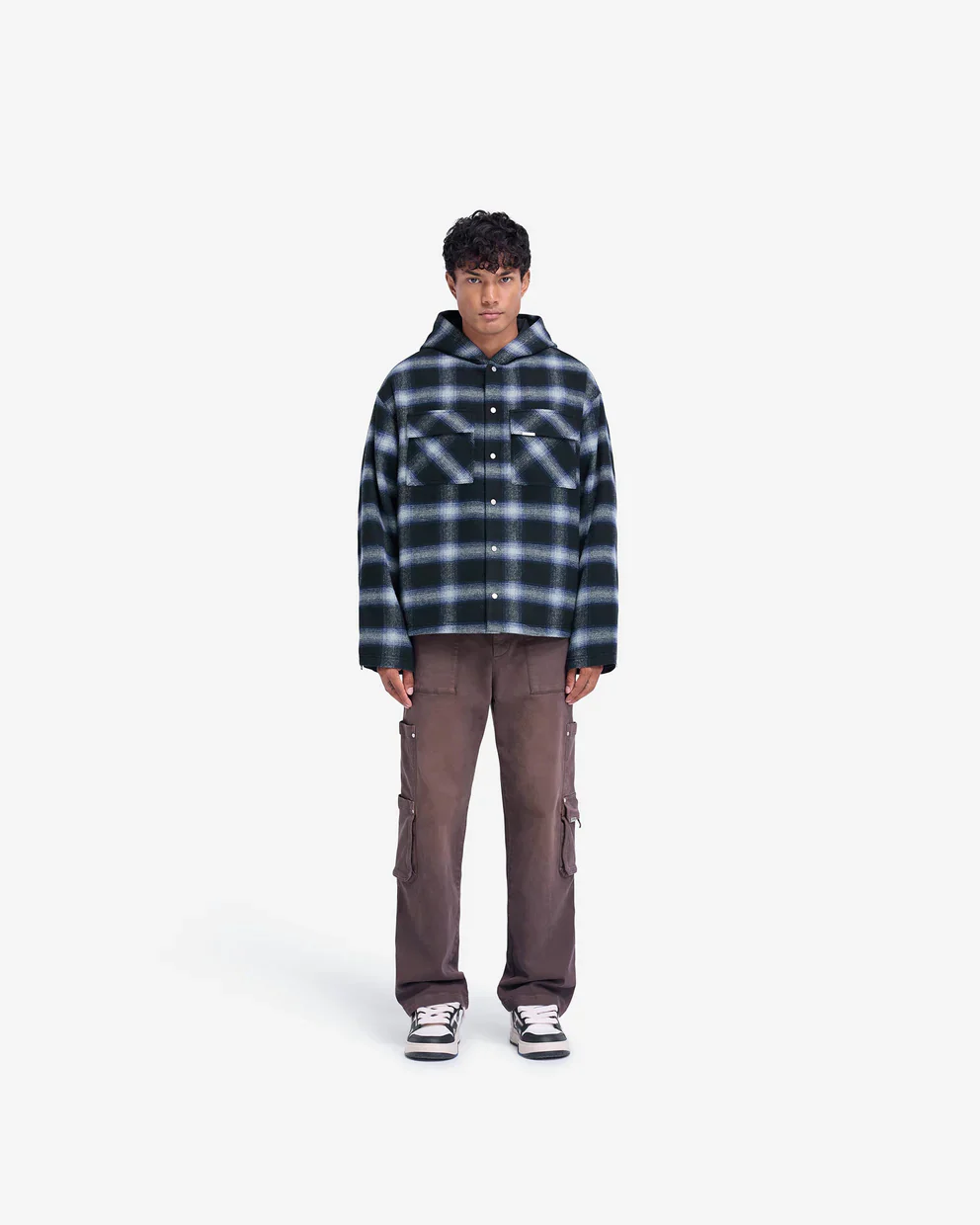 Represent Hooded Overshirt - Midnight Navy - Image 4