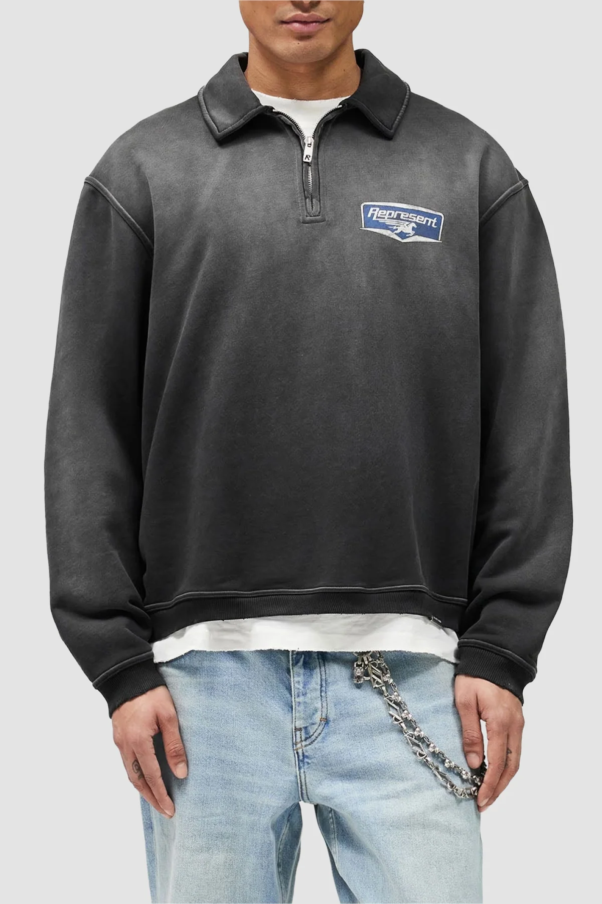 Represent Nothing Faster Sweater - Stained Black
