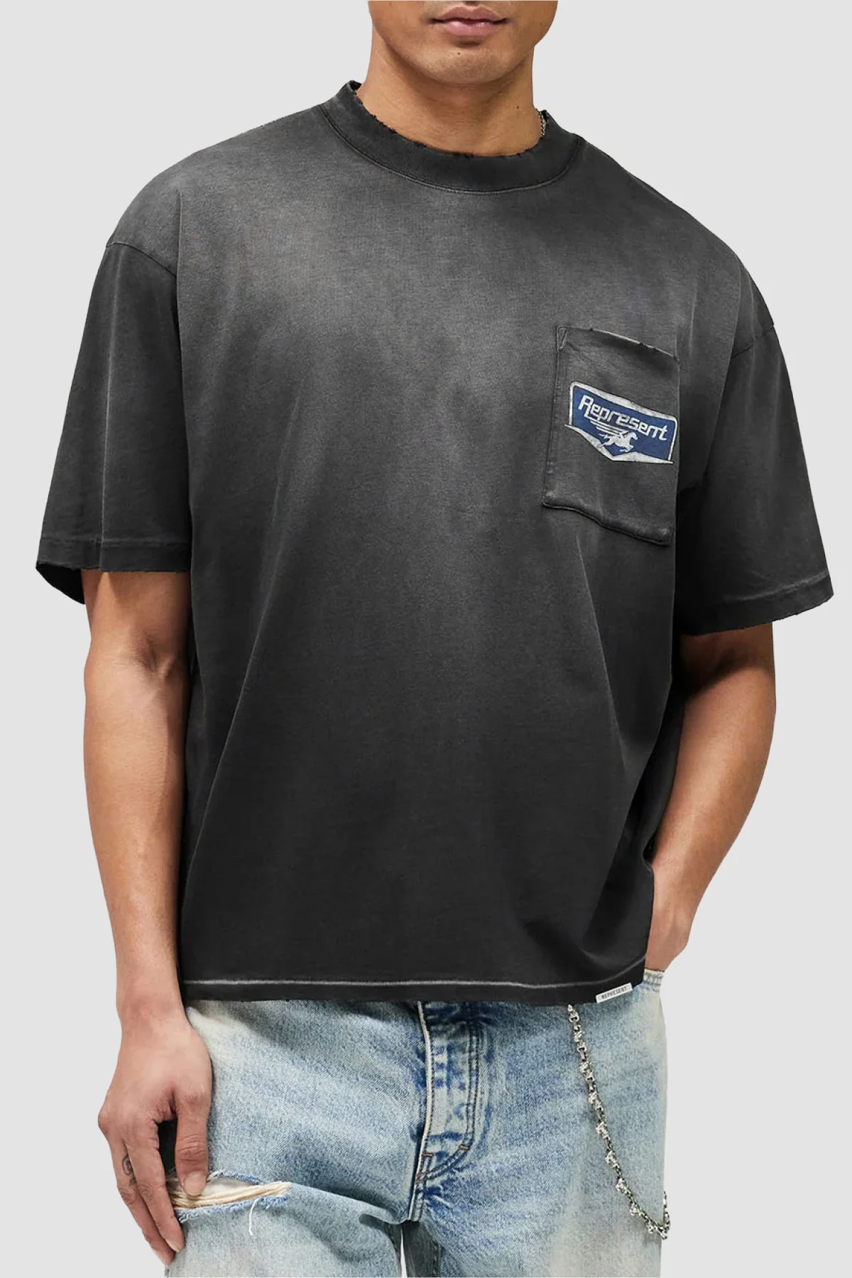 Represent Nothing Faster Tee - Stained Black