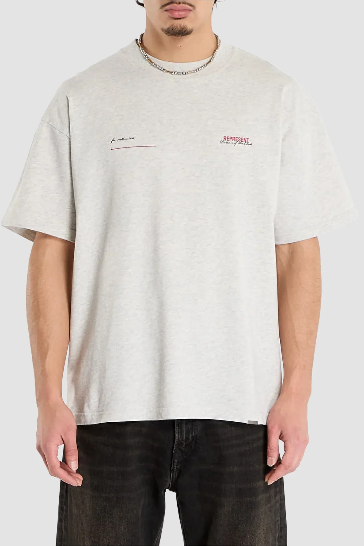 Represent Patron Of The Club Tee - Cream Marl