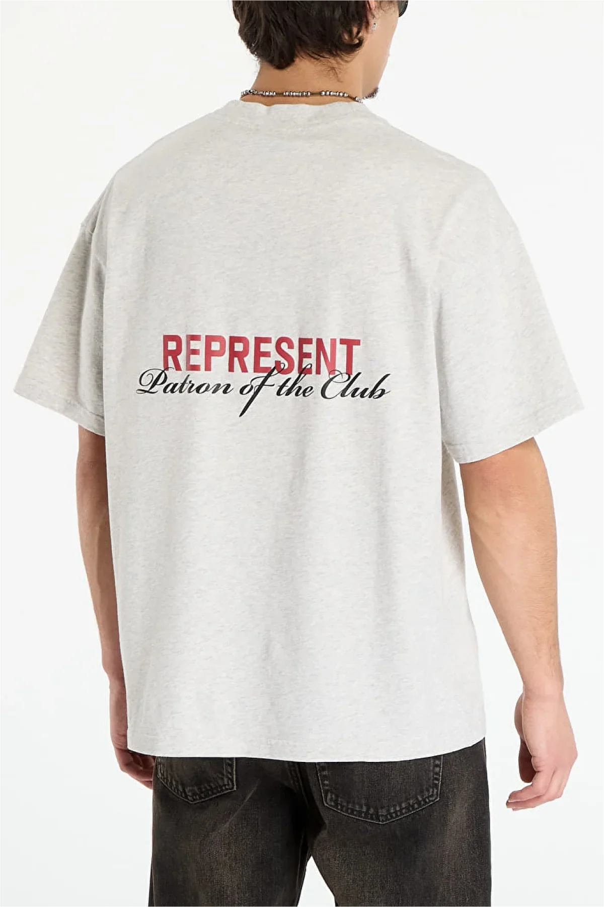 Represent Patron Of The Club Tee - Cream Marl - Image 2