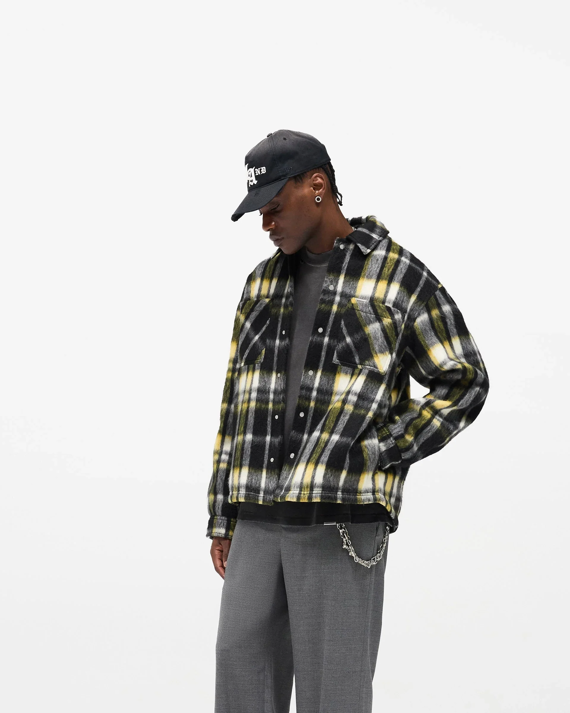 Represent Textured Overshirt - Jet Black - Image 2