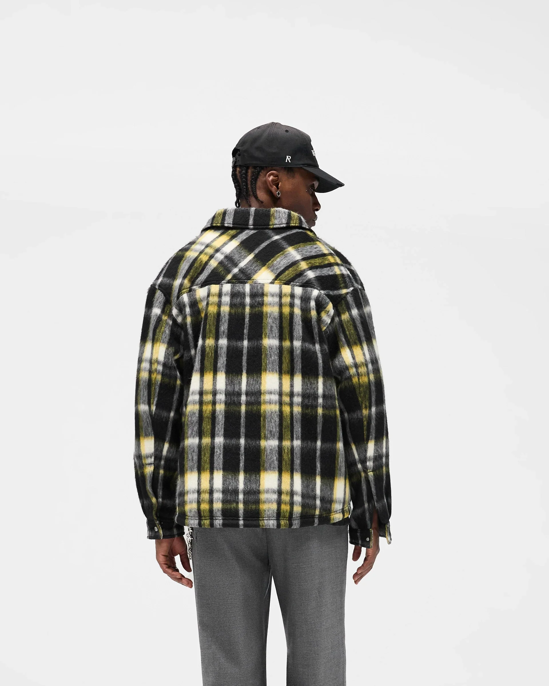 Represent Textured Overshirt - Jet Black - Image 3