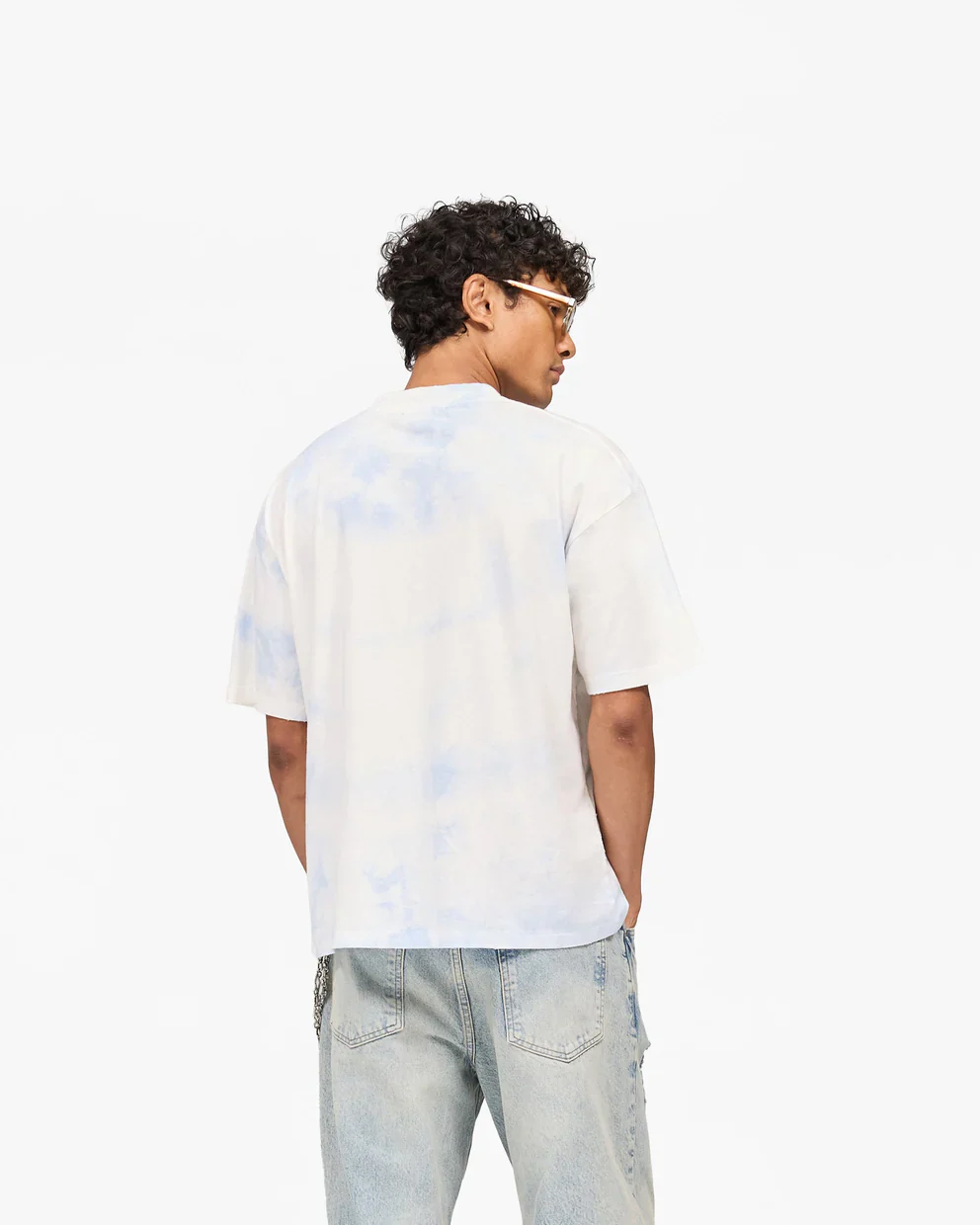 Represent x Beach Boys Script T-Shirt - Tie Dye Blue - Image 3