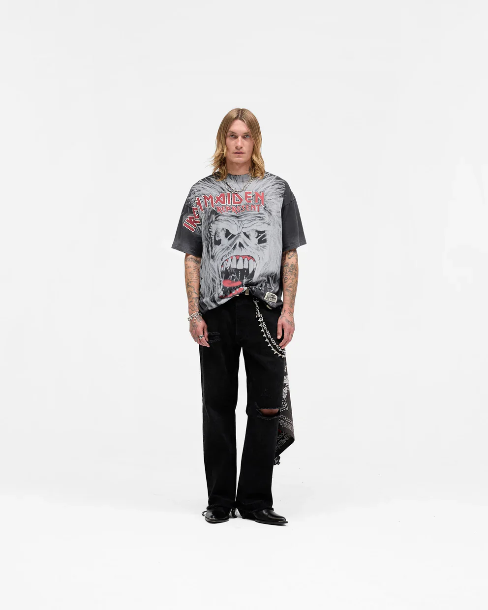 Represent X Iron Maiden British Metal Tee - Stained Brown - Image 3