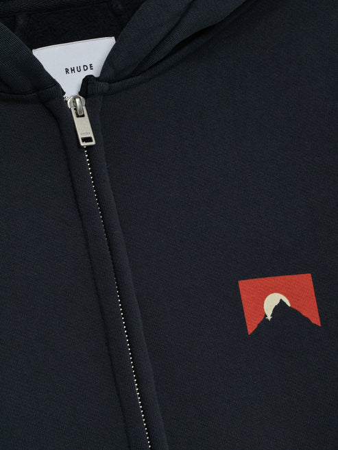 Rhude Eagle Pass Zip-up Hoodie - Black - Image 4