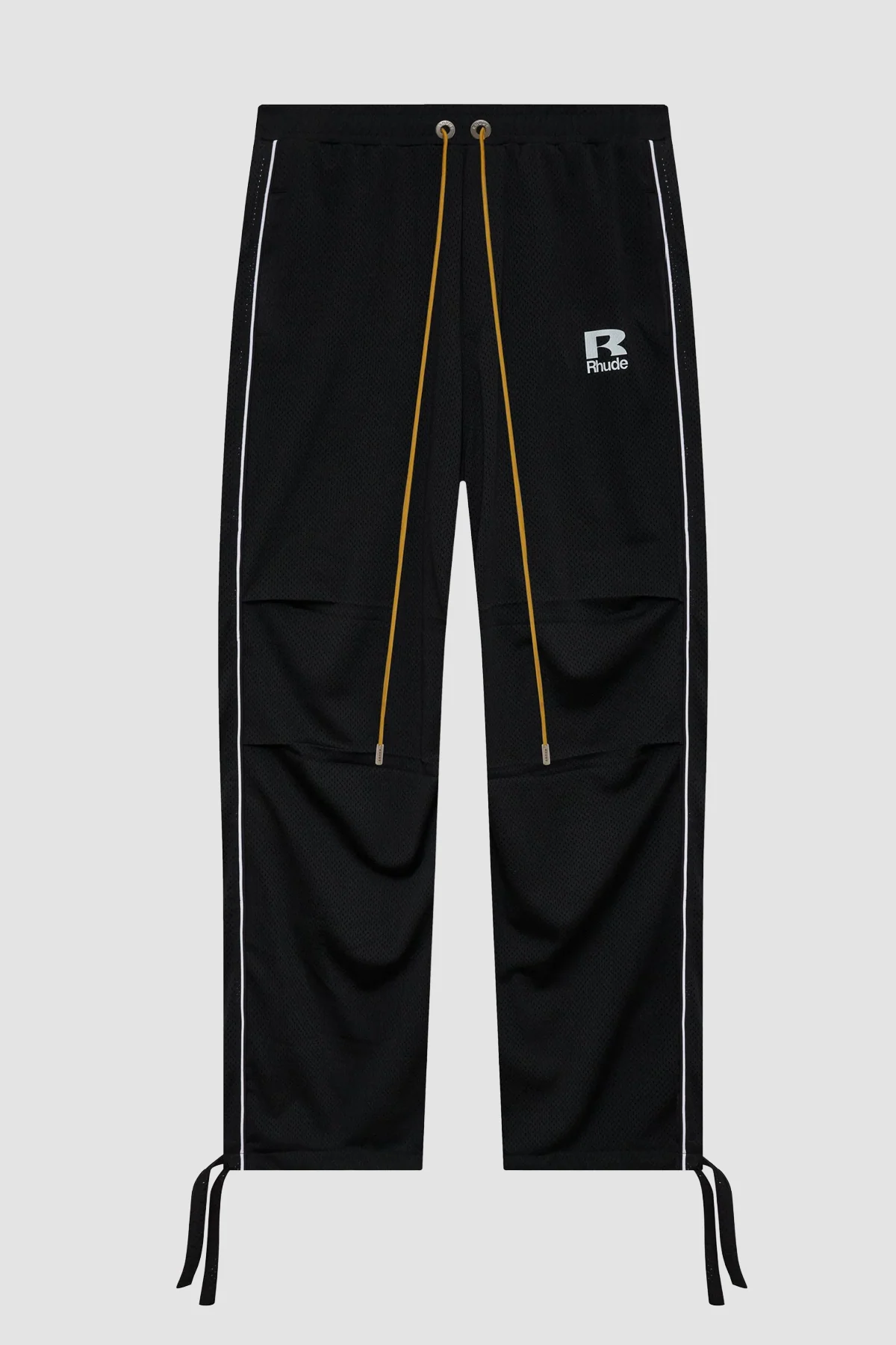 Rhude Mesh Piping Parachute Track Pants - Black