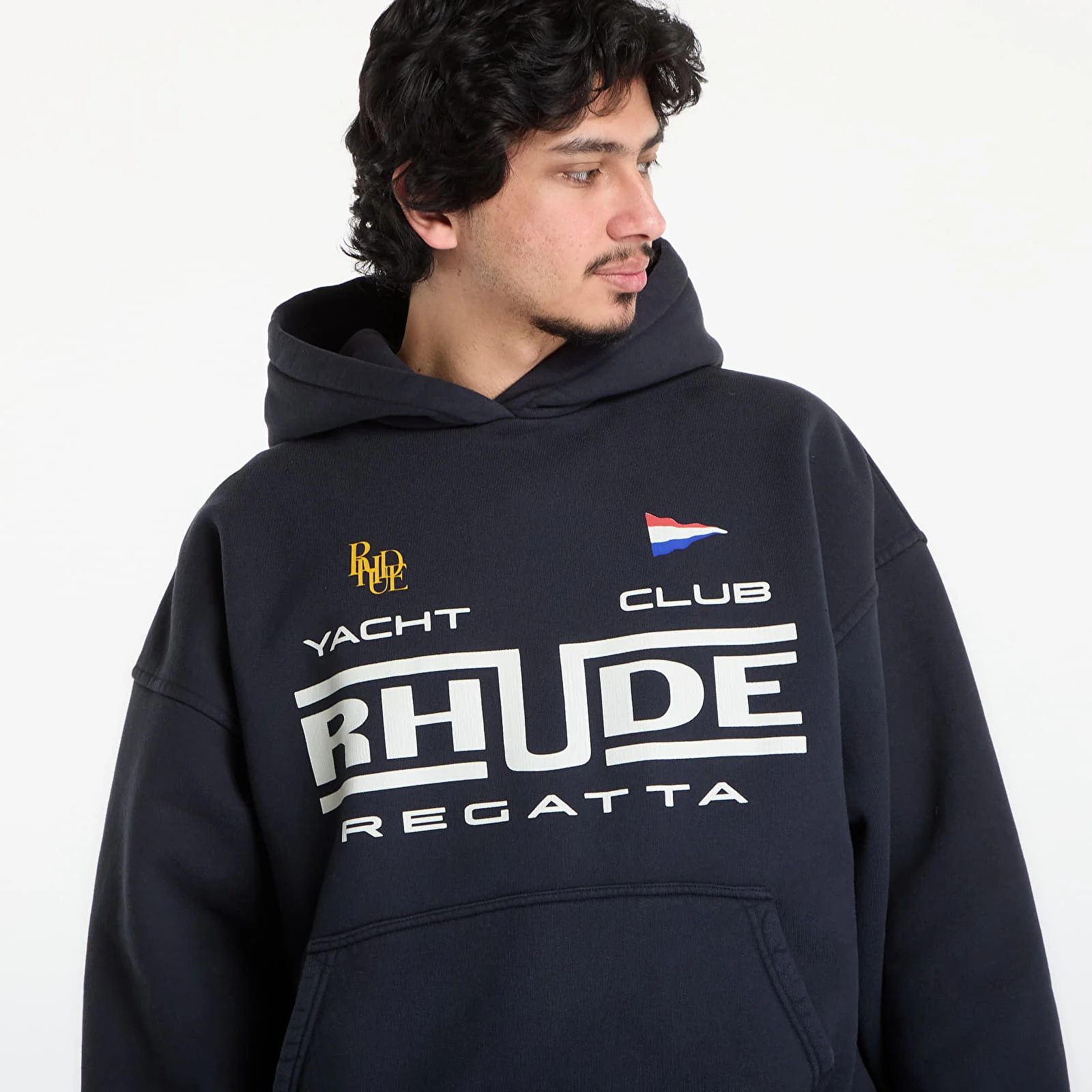 Rhude Regatta Club Hoodie - Black - Image 3