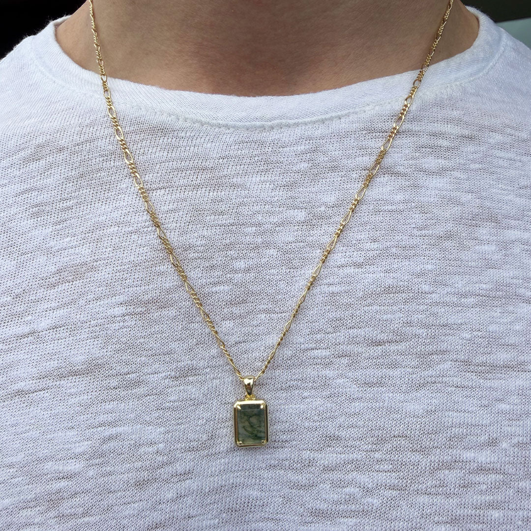 Serge DeNimes Moss Agate Necklace - Gold - Image 3