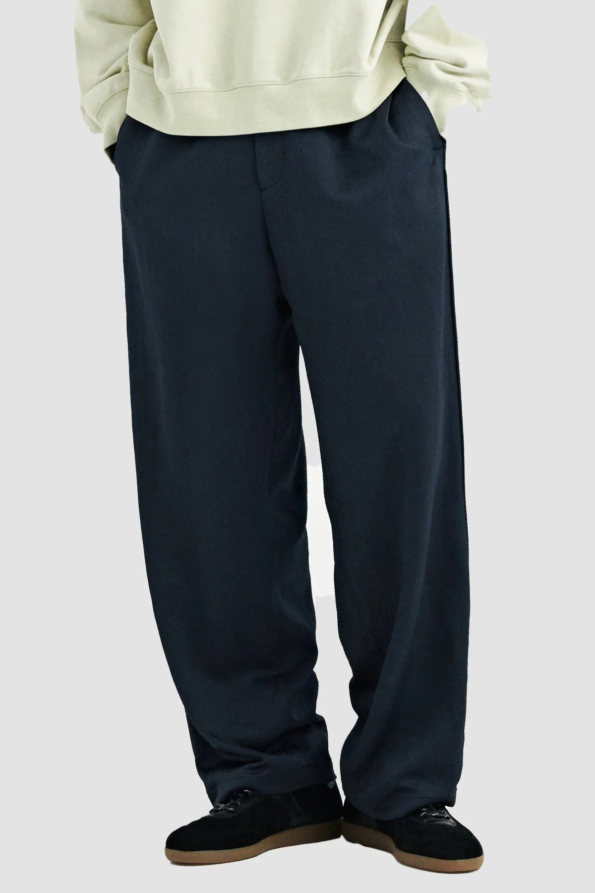 Solid Homme Contrast Track Pants - Navy
