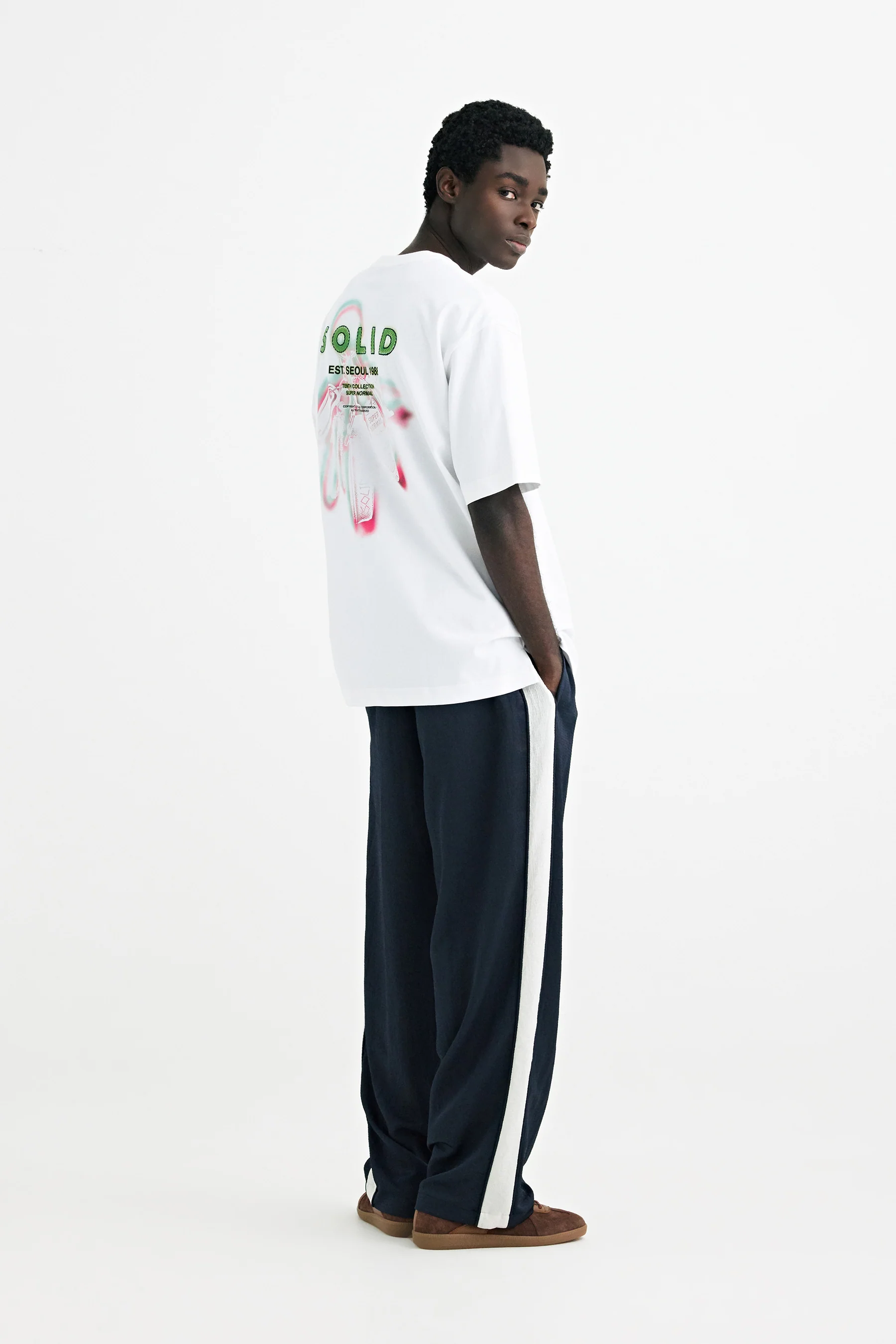 Solid Homme Solid Keyring Graphic Tee - White - Image 2